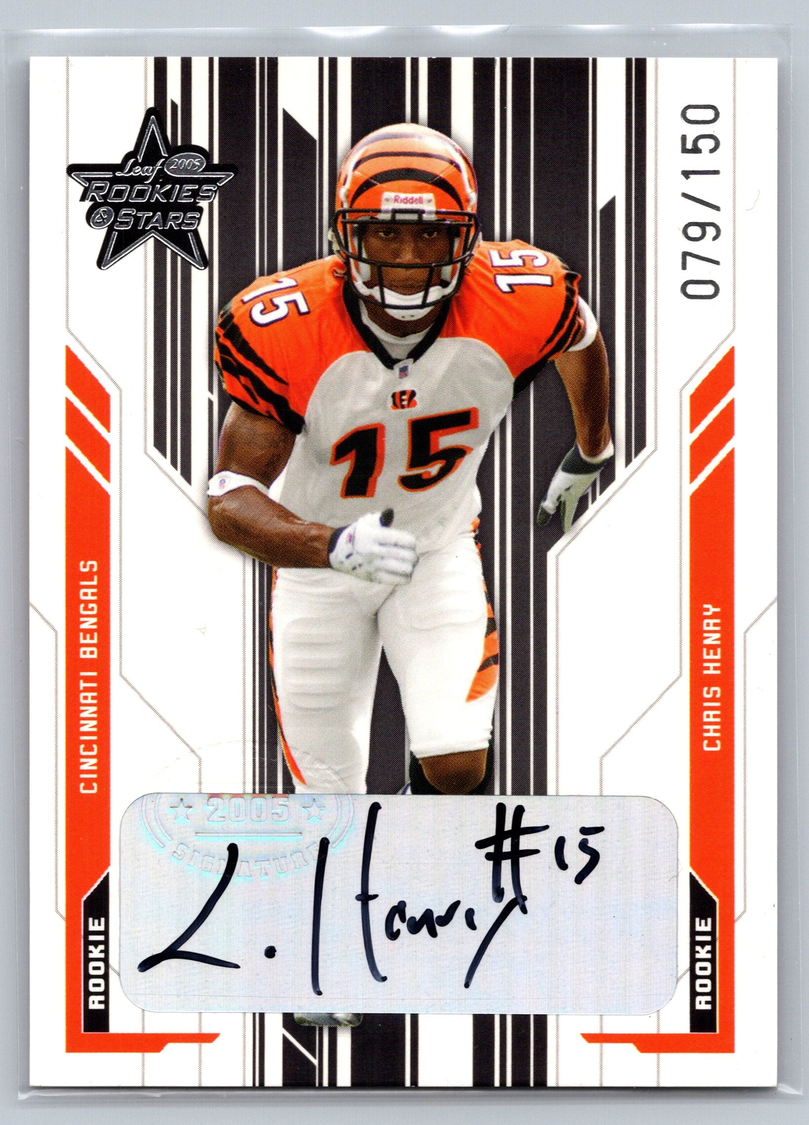 2005 Leaf Rookies & Stars Chris Henry Rookie Autograph /150 #212