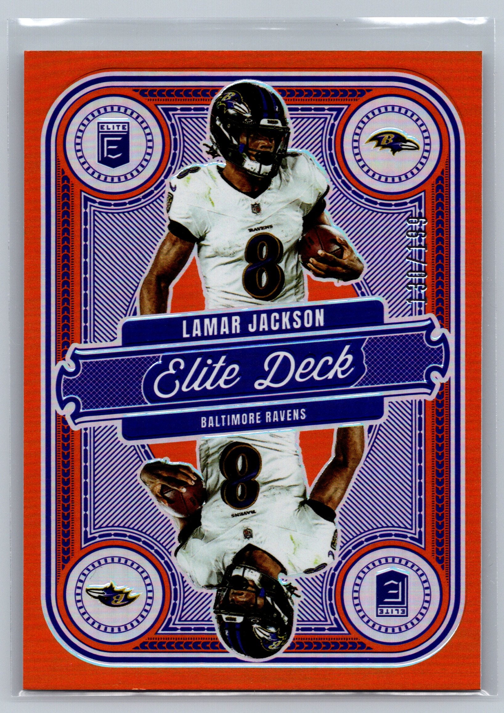 2025 Panini Elite Lamar Jackson Elite Deck Orange /199 #3