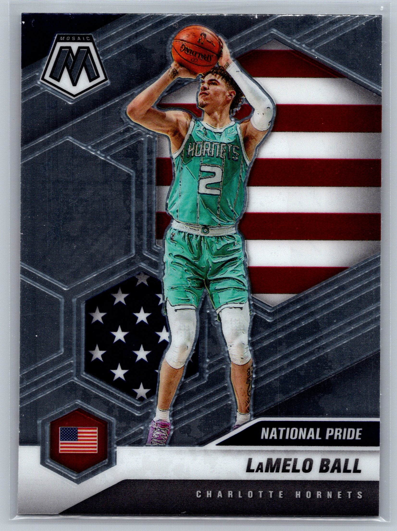 2020 Panini Mosaic Lamelo Ball National Pride Rookie Card #257