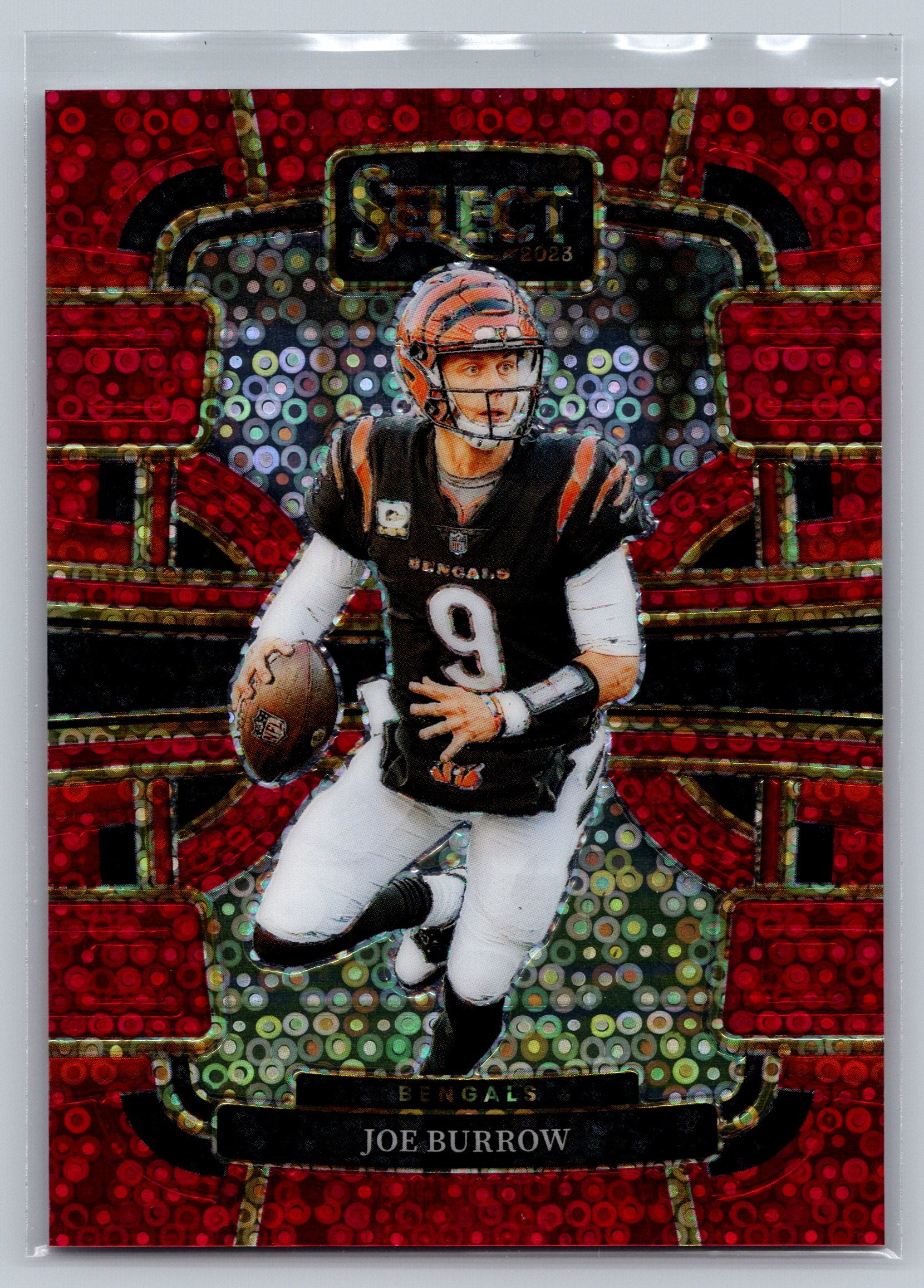 2023 Panini Select Joe Burrow Red Concourse Level No Huddle /75 #20