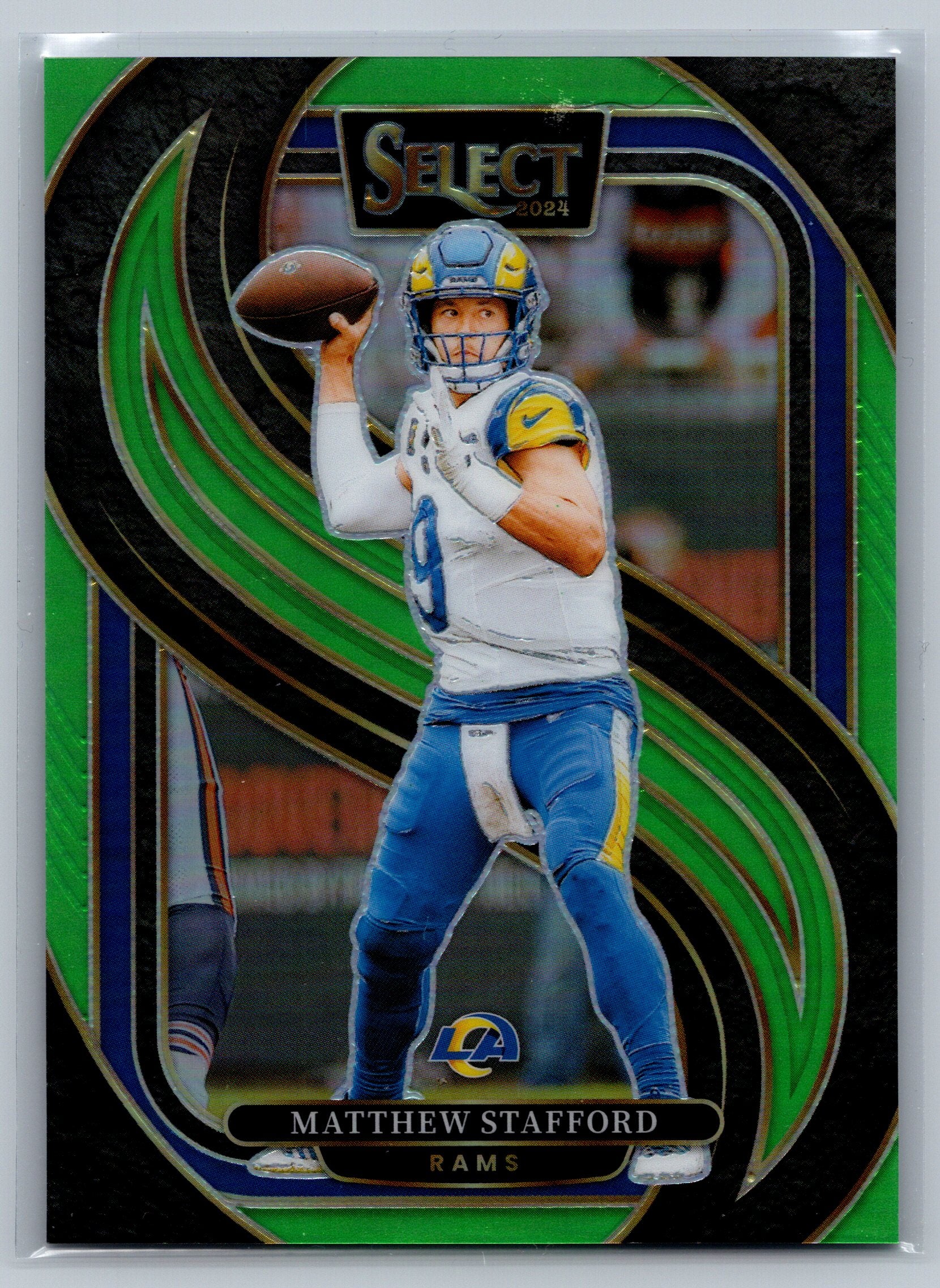 2024 Panini Select Matthew Stafford Neon Green Premier Level /49 #182