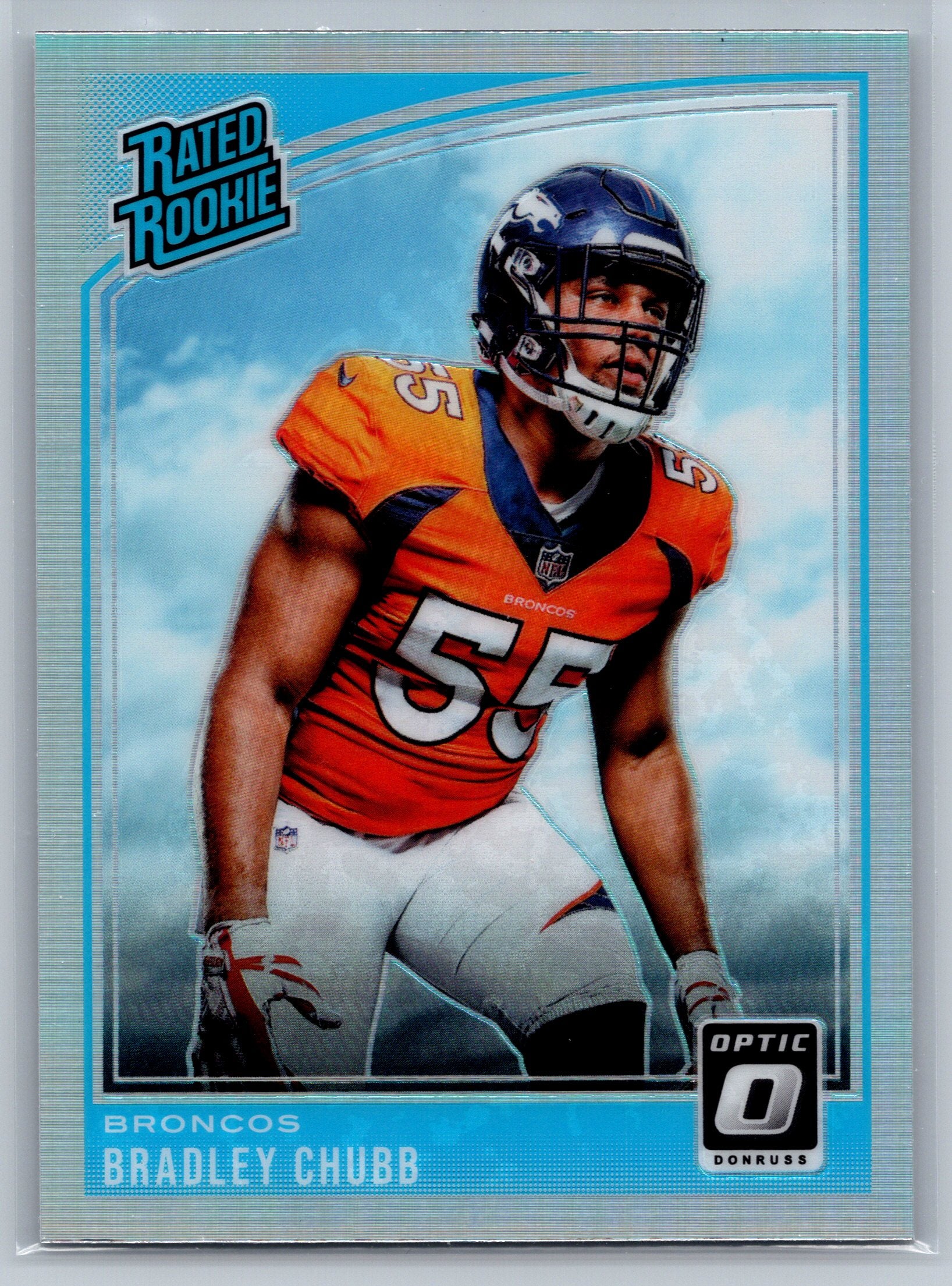 2018 Panini Optic Bradley Chubb Holo Rated Rookie Card #169