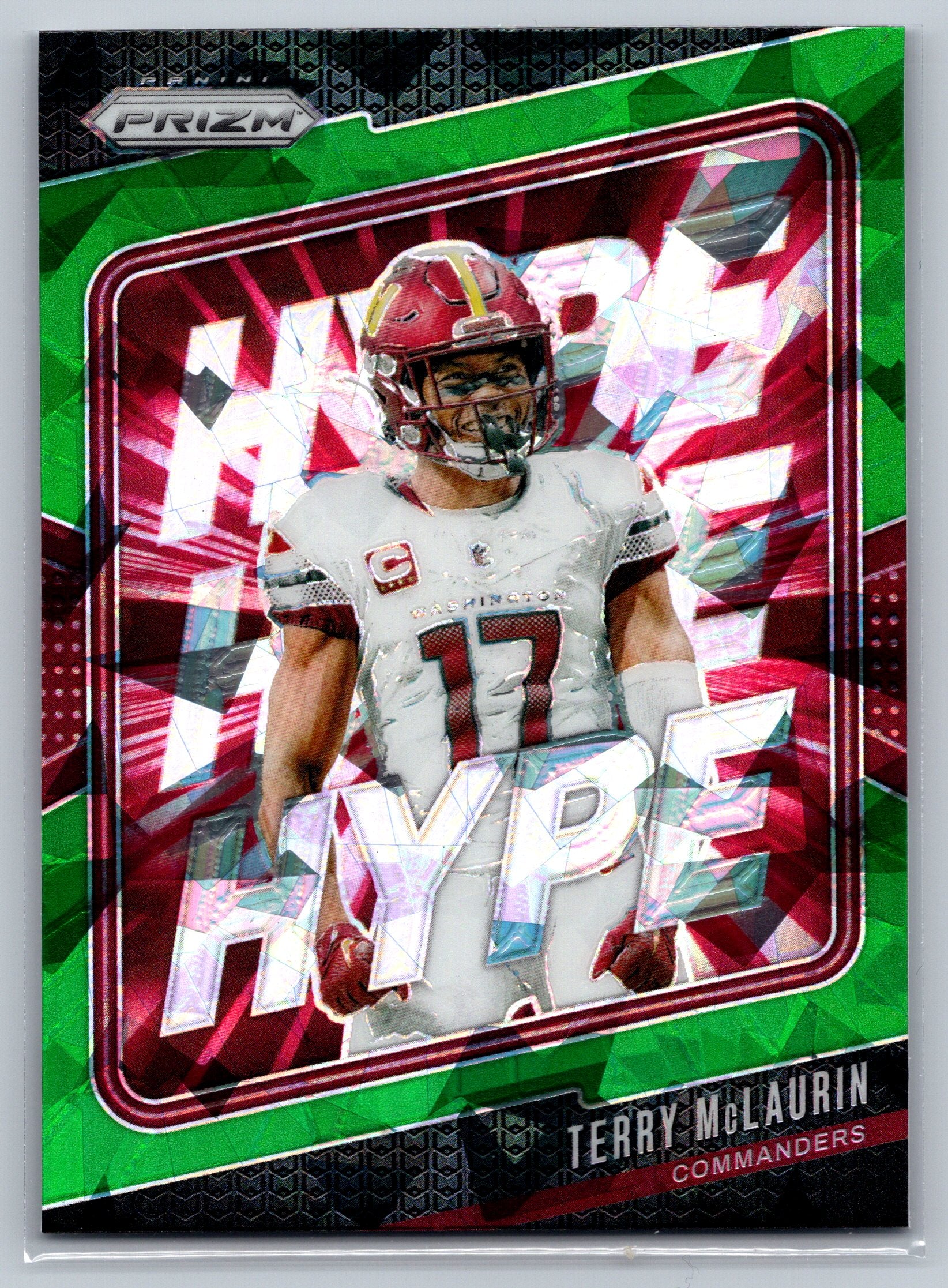 2024 Panini Prizm Terry McLaurin Green Cracked Ice Hype #12