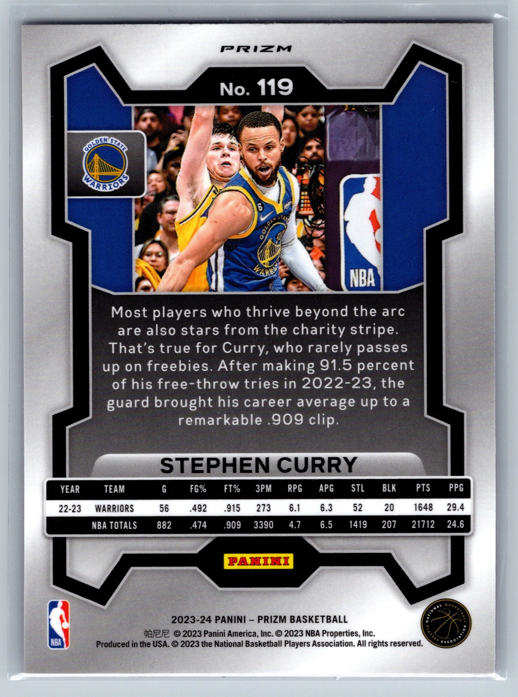2023 Panini Prizm Stephen Curry Pink Ice #119