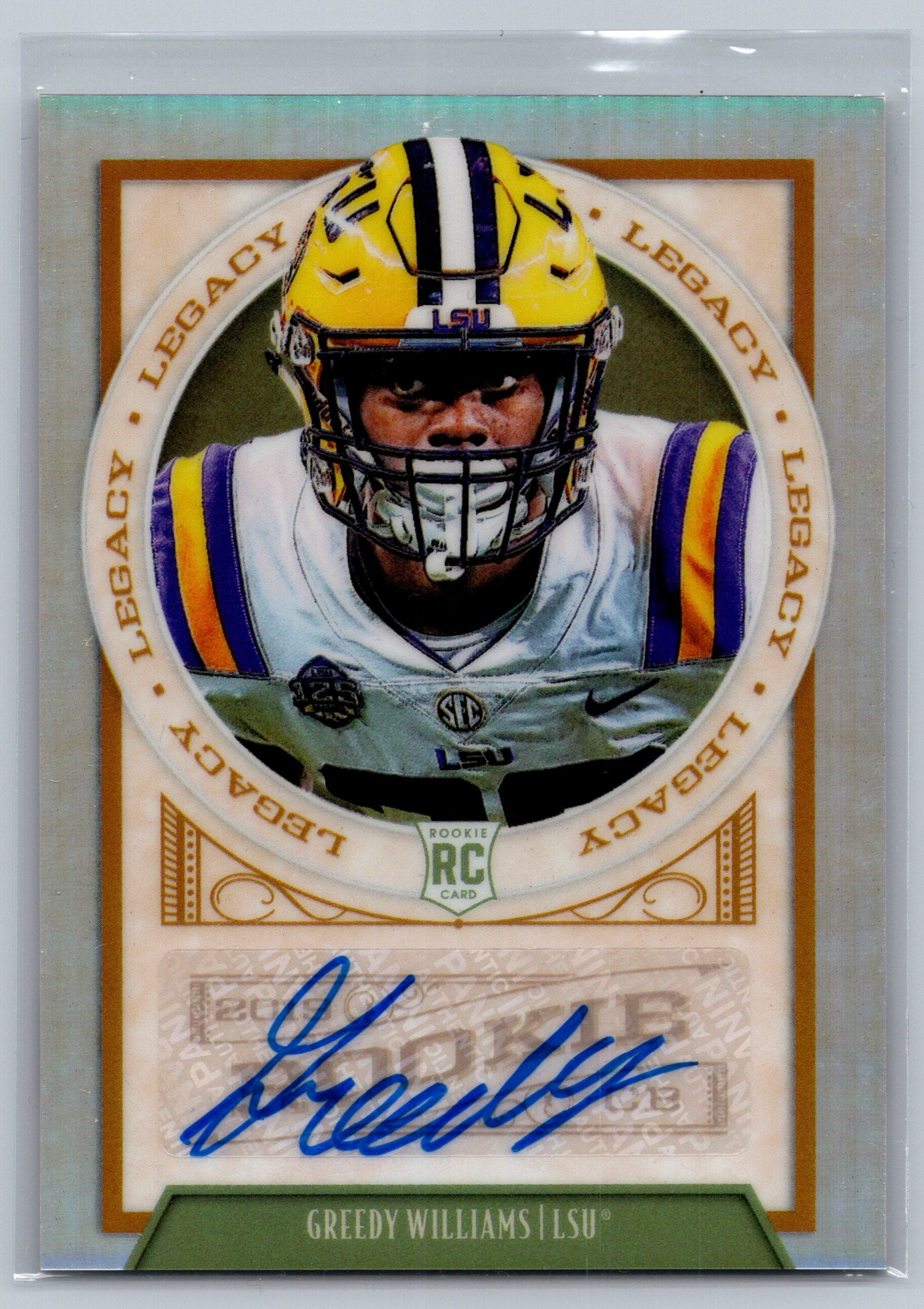 2019 Panini Legacy Greedy Williams Rookie Card Autograph #168