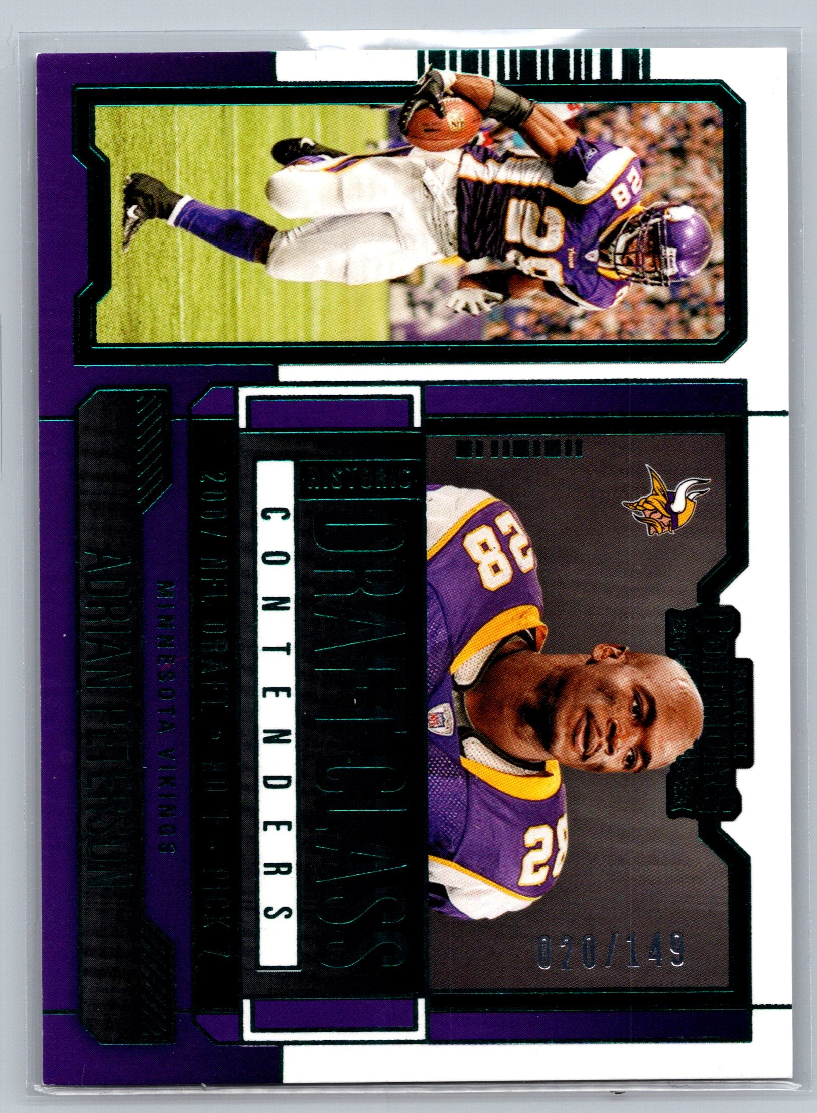 2023 Panini Contenders Adrian Peterson Draft Class /149 #HDC-AP