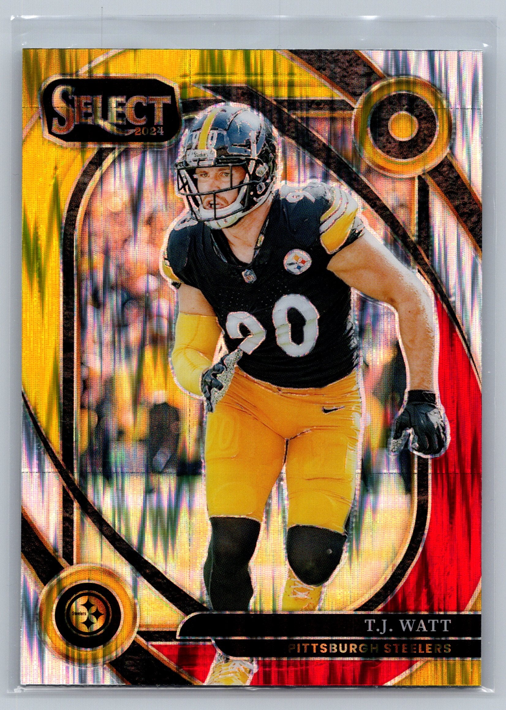2024 Panini Select TJ Watt Red Yellow Club Level #294
