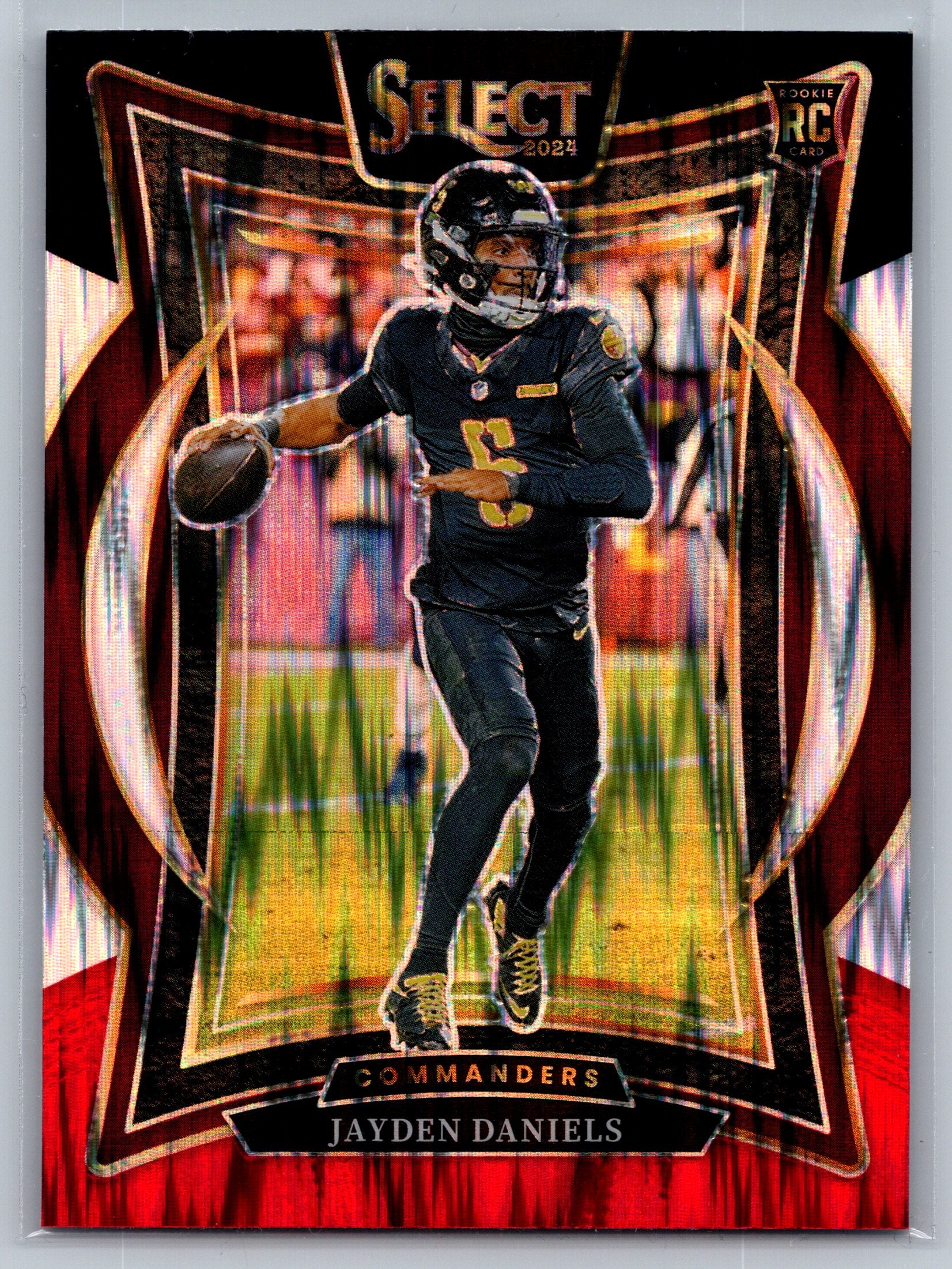 2024 Panini Select Jayden Daniels Red Black Concourse Level Rookie Card #26