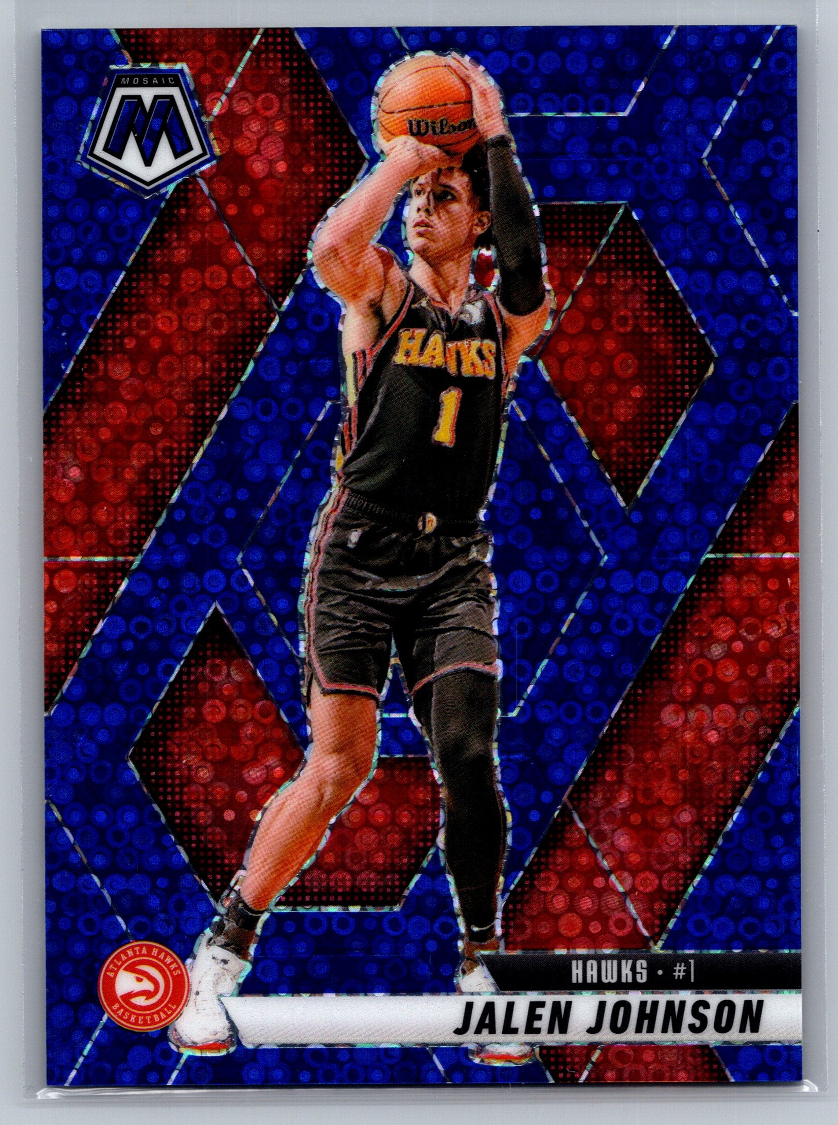 2024 Panini Mosaic Jalen Johnson Blue No Huddle /85 #35