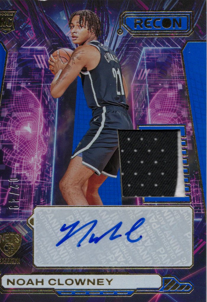 2023 Panini Recon Noah Clowney Rookie Patch Autograph /49 #NPA=CLY