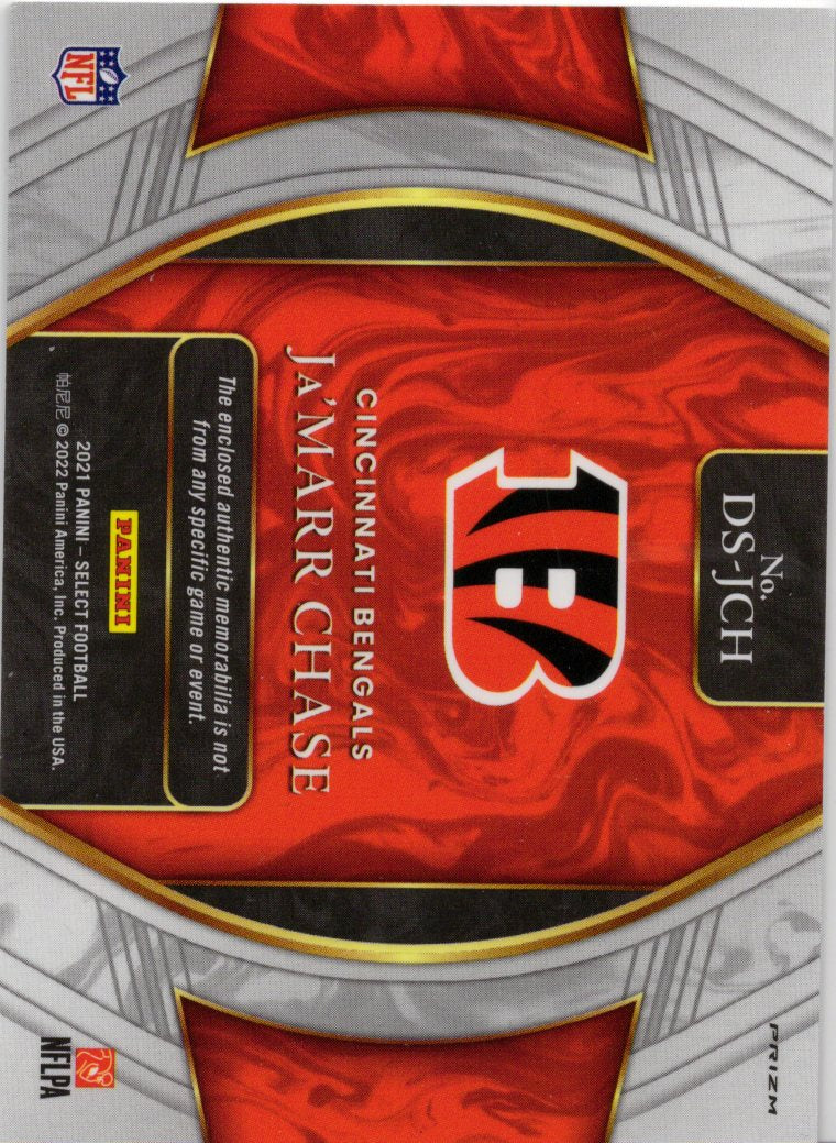 2021 Panini Select Ja'Marr Chase Draft Selections Rookie Patch Card #DS-JCH
