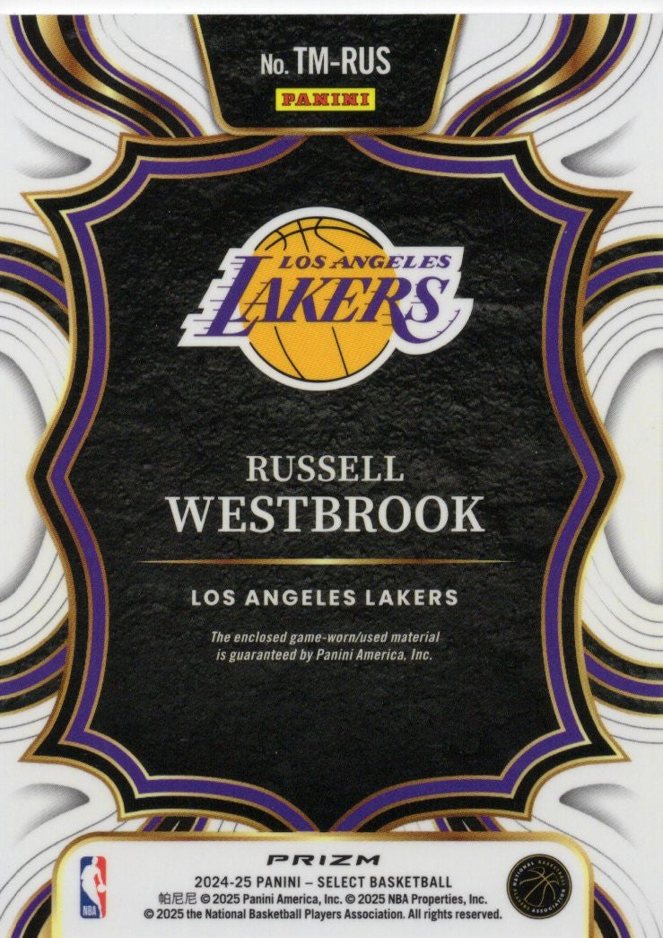 2024 Panini Select Russell Westbrook Game Worn patch #TM-RUS