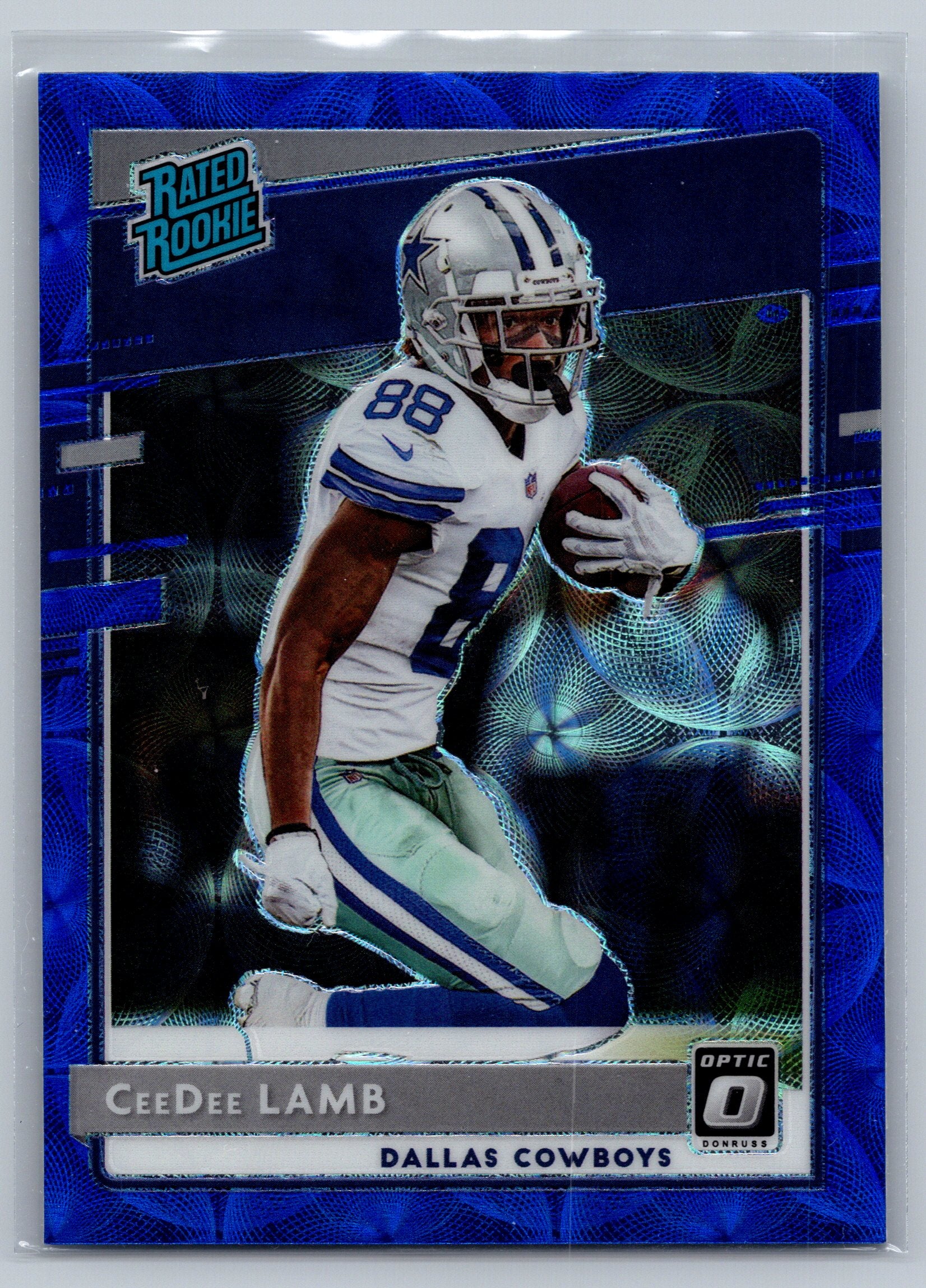 2020 Panini Optic Ceedee Lamb Blue Scope Rookie Card #156