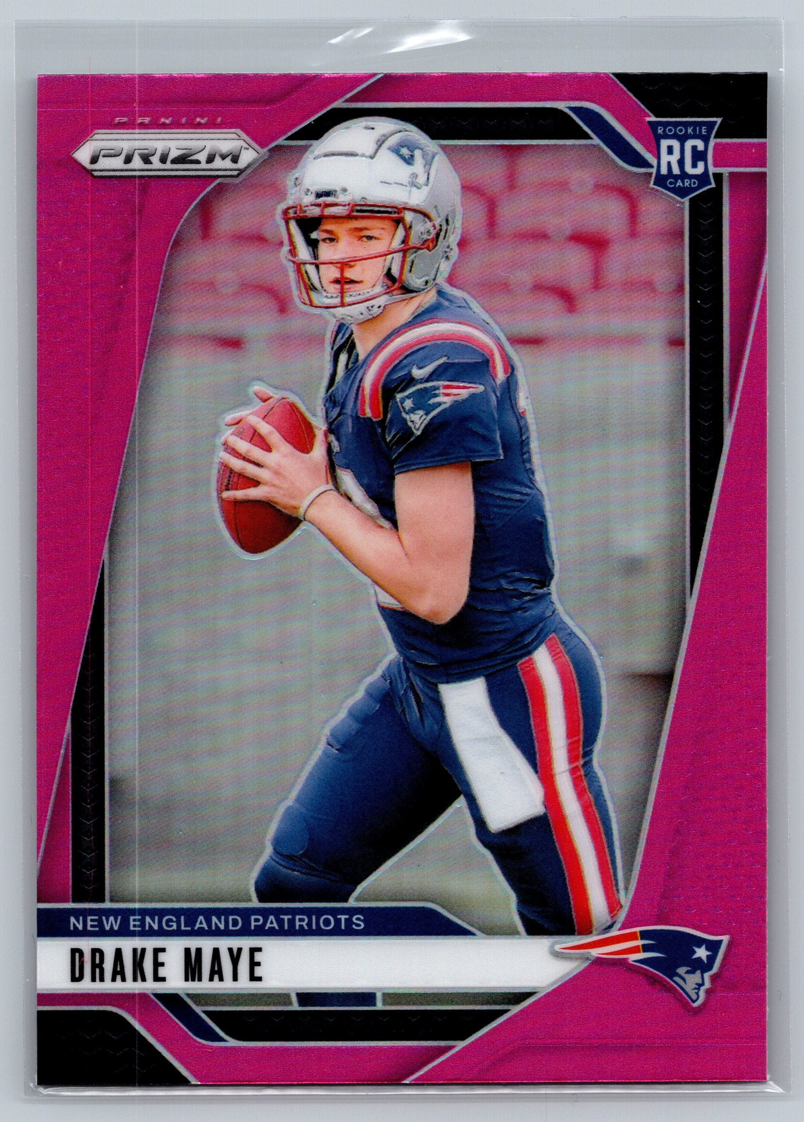 2024 Panini Prizm Drake Maye Pink Rookie Card #329