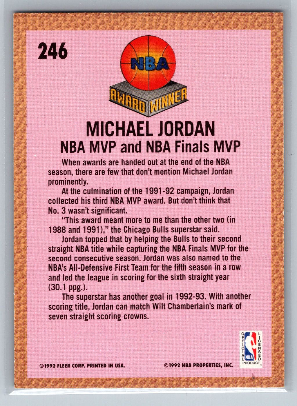 1992 Fleer Michael Jordan #246