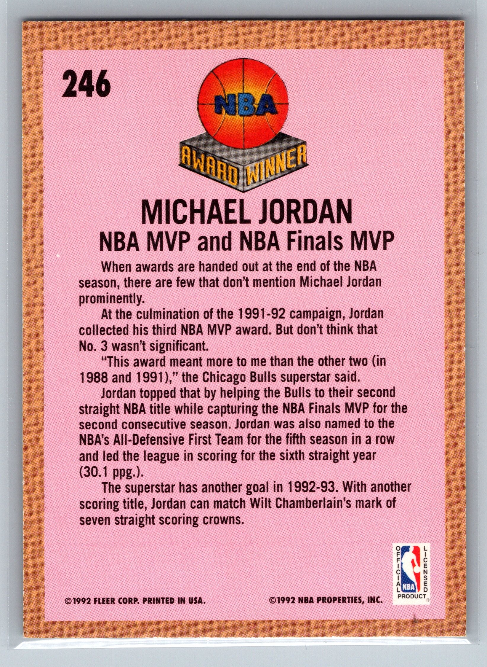 1992 Fleer Michael Jordan #246
