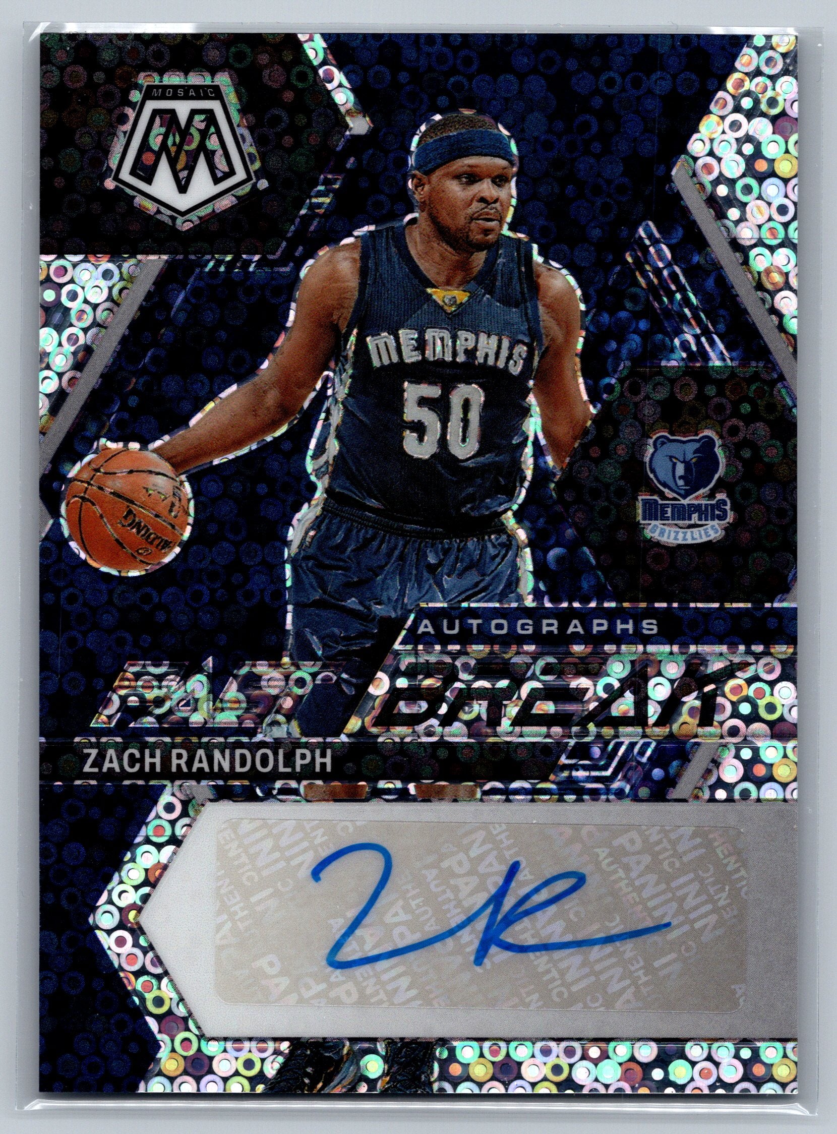 Basketball trading card of Zach Randolph with Memphis Grizzlies branding
