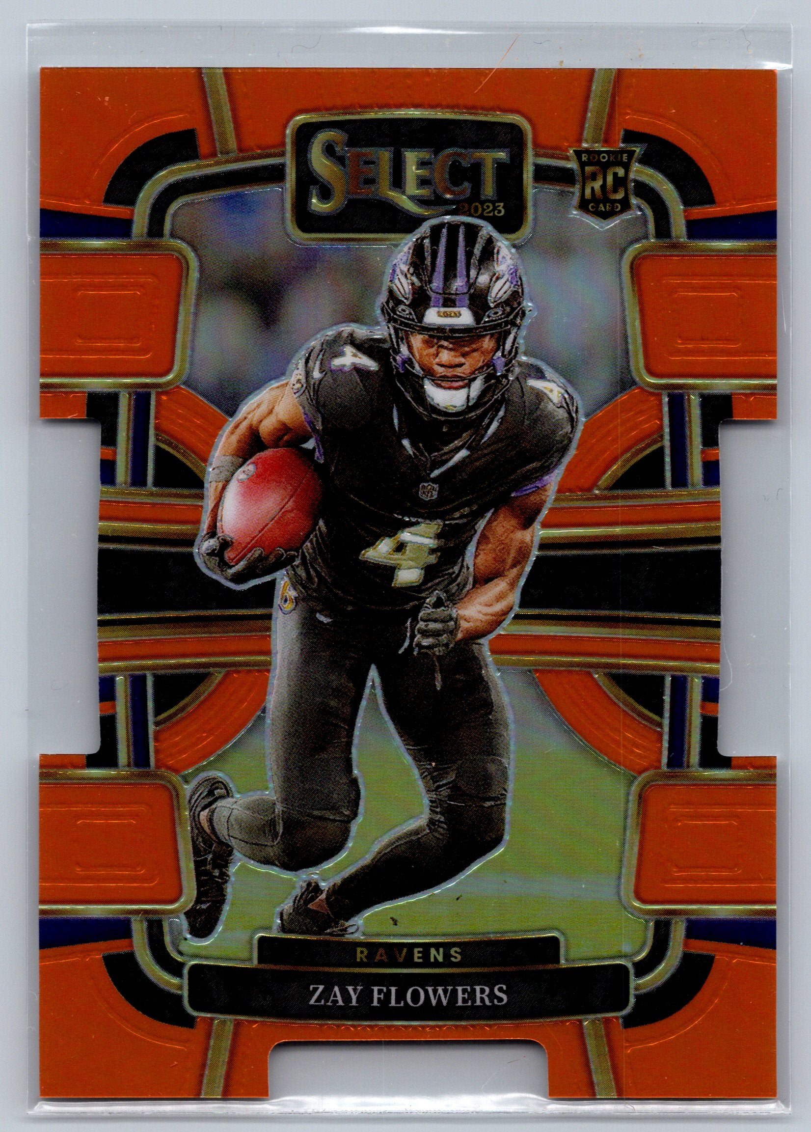 Football trading card of Zay Flowers with 'Select' branding