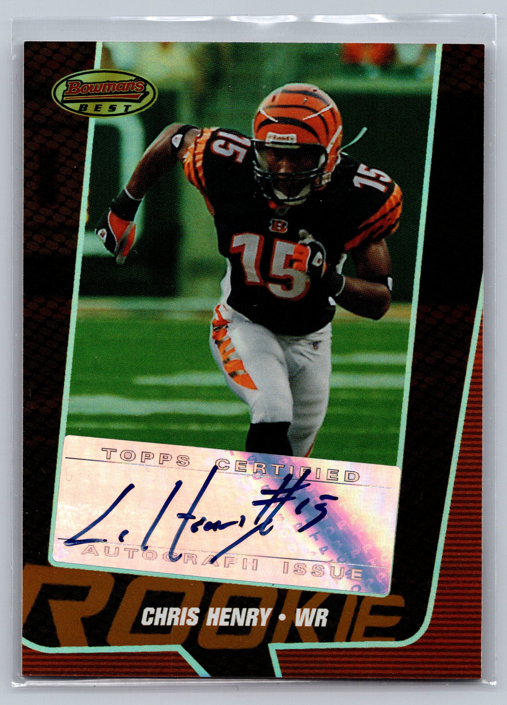 2005 Bowman's Best Chris Henry Rookie Autograph #97/99