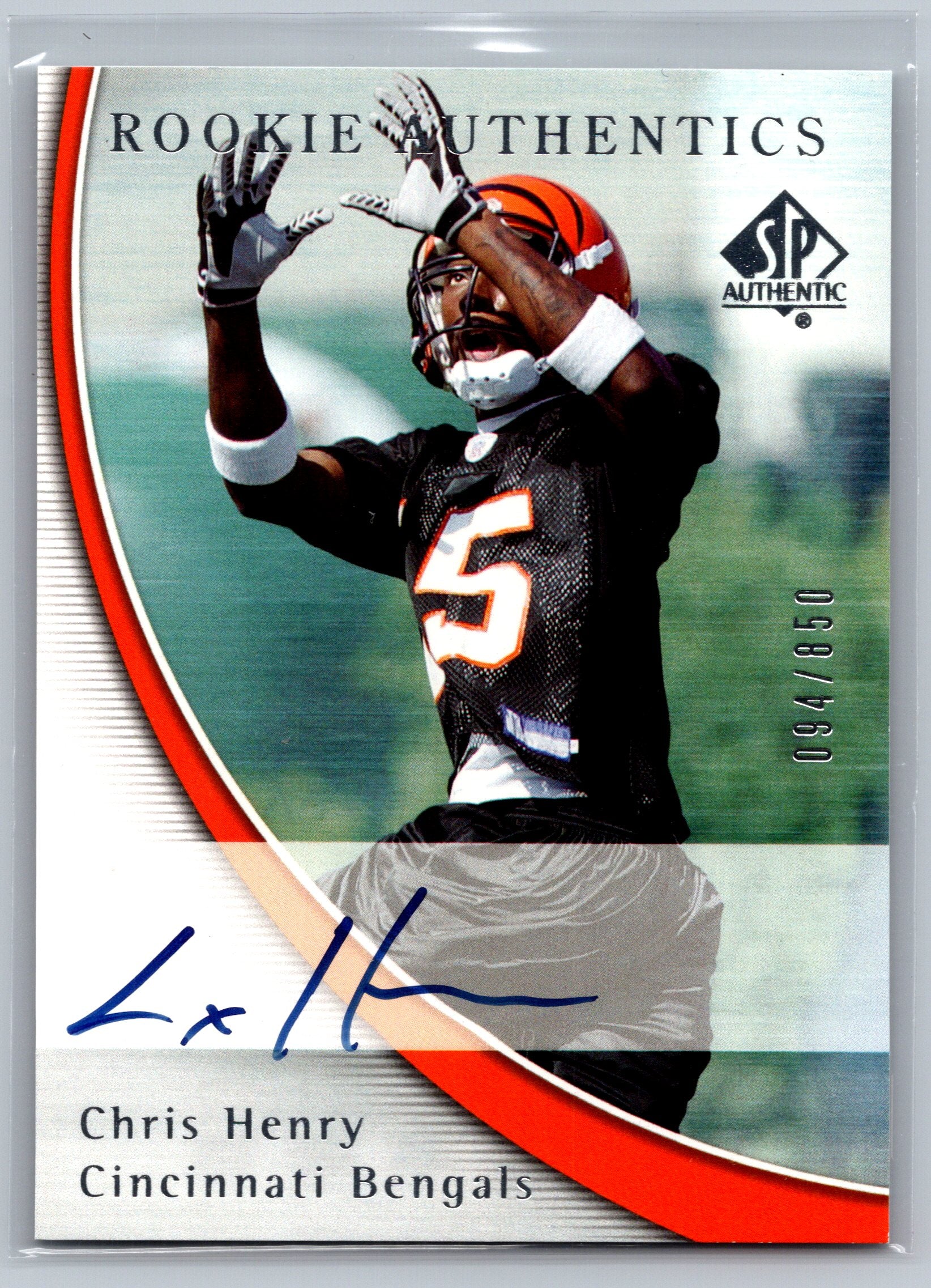 2005 Upper Deck SP Rookie Authentics Chris Henry Rookie Autograph /850