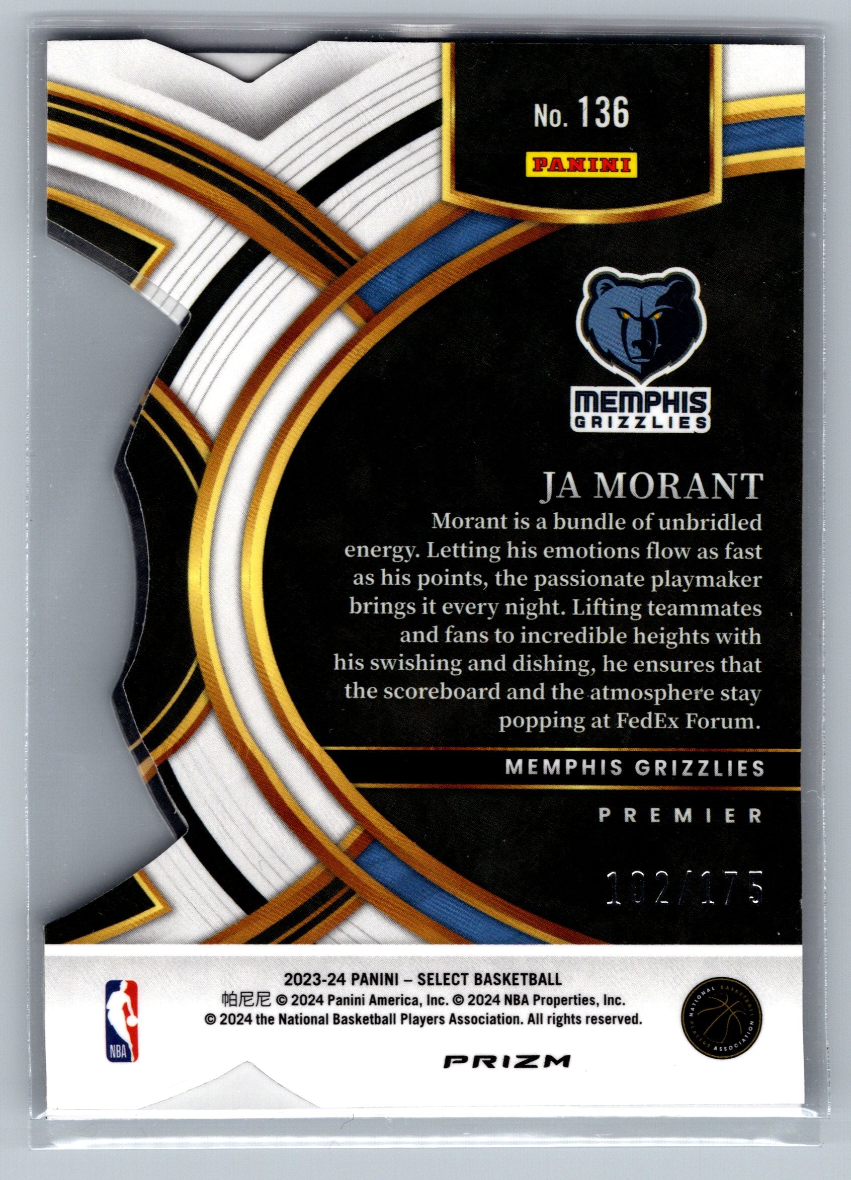 2023 CJ Stroud Premier Level Red & Blue Die-Cut Rookie Card #183
