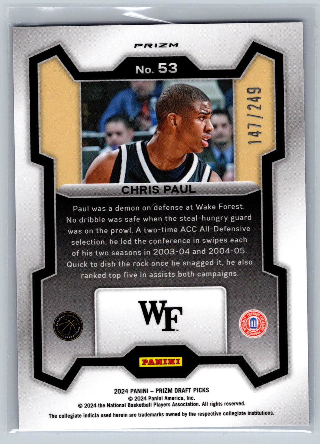2024 Panini Prizm Draft Picks Chris Paul /249 #53