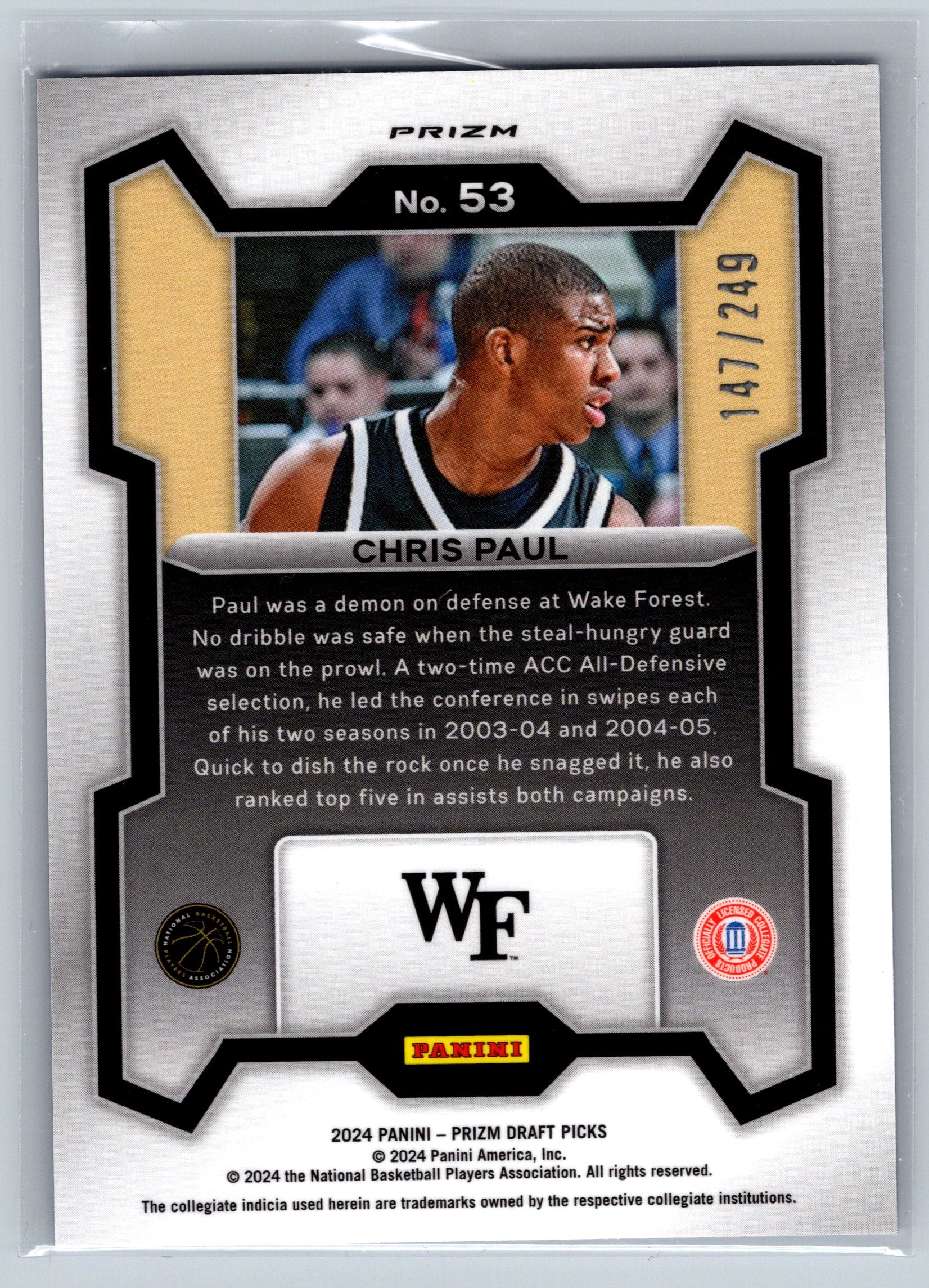 2024 Panini Prizm Draft Picks Chris Paul /249 #53