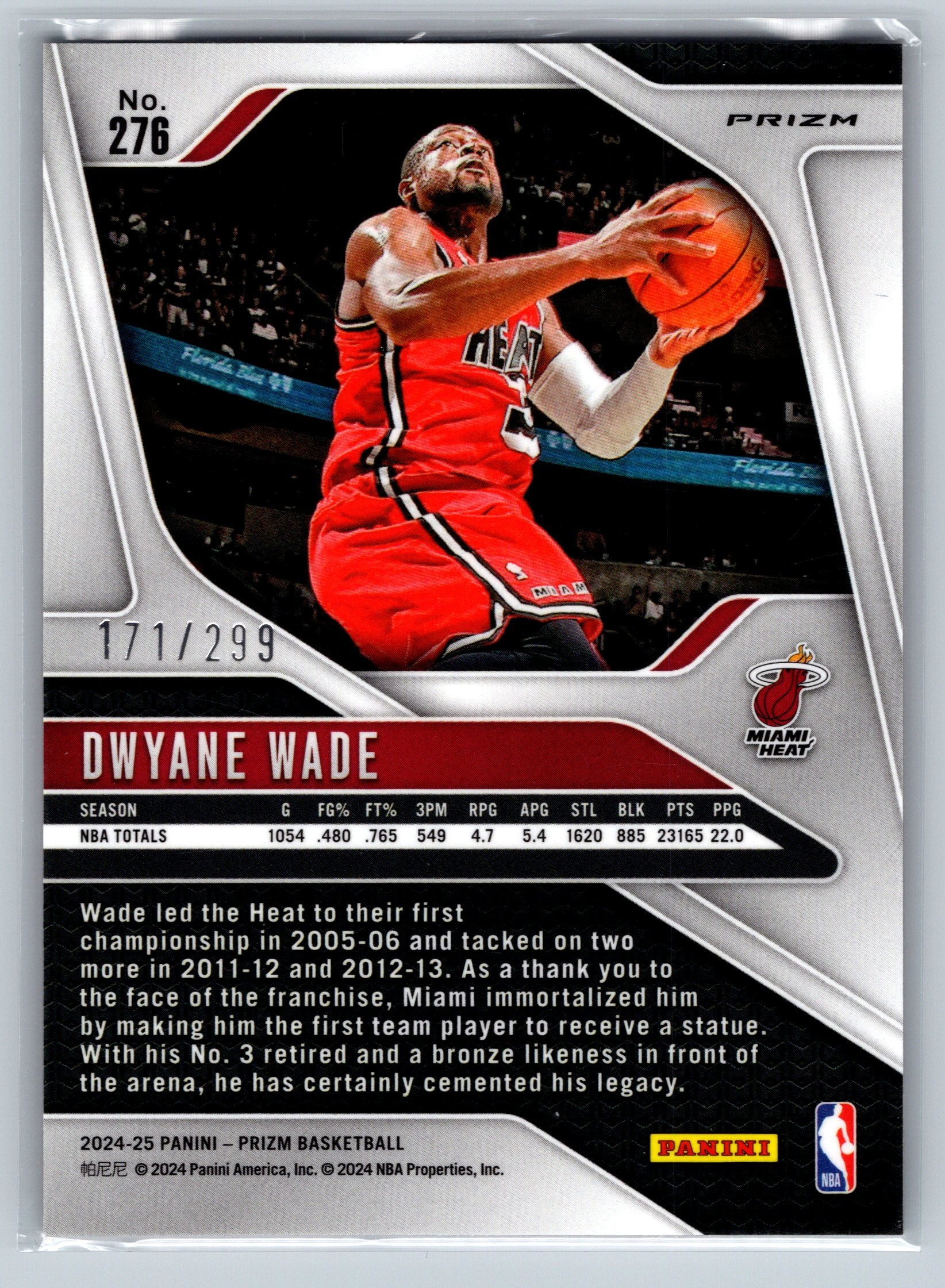 2024 Panini Prizm Dwyane Wade Red /299 #276