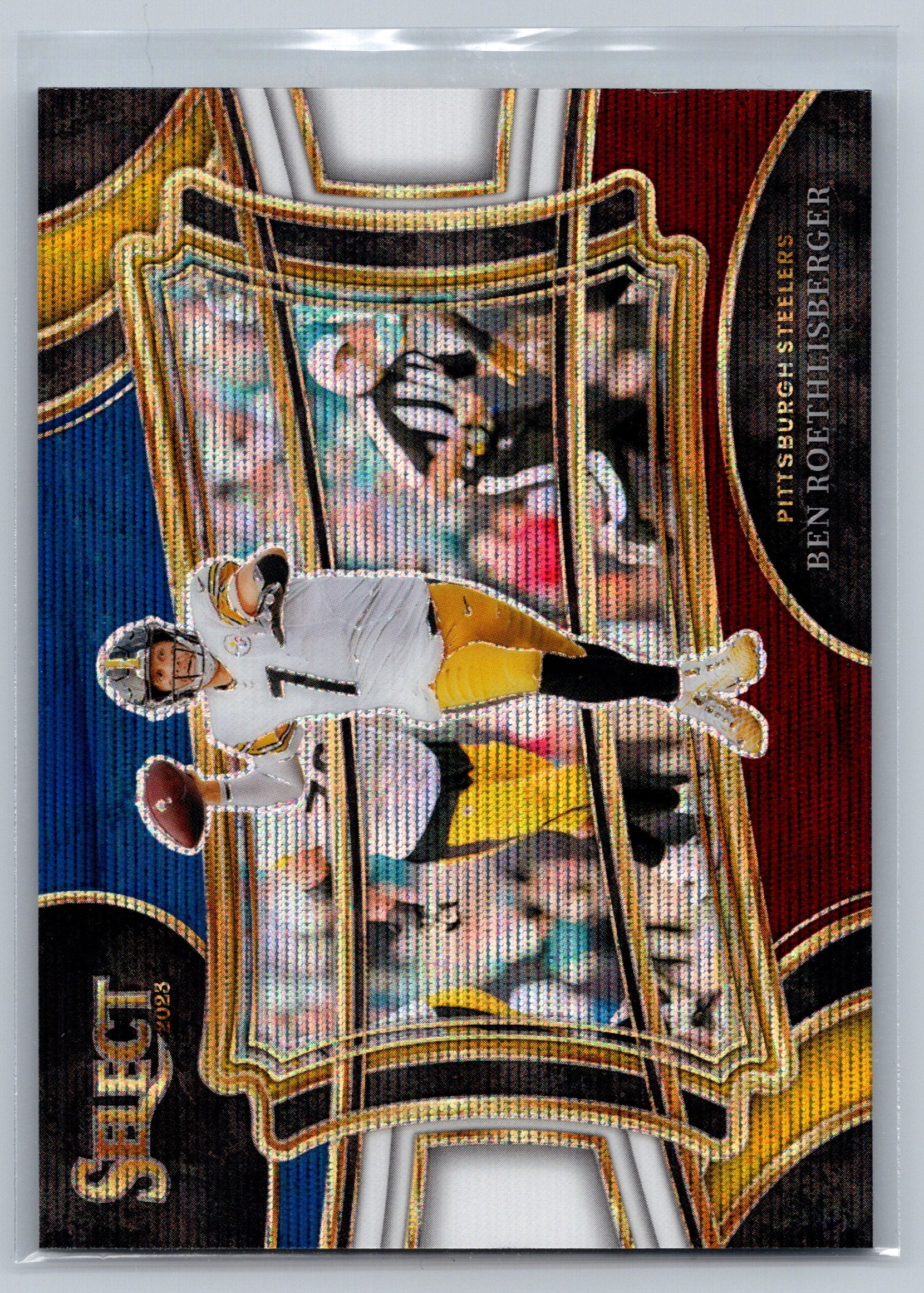 2023 Panini Select Ben Roethlisberger Tri-Color Field Level /75 #381