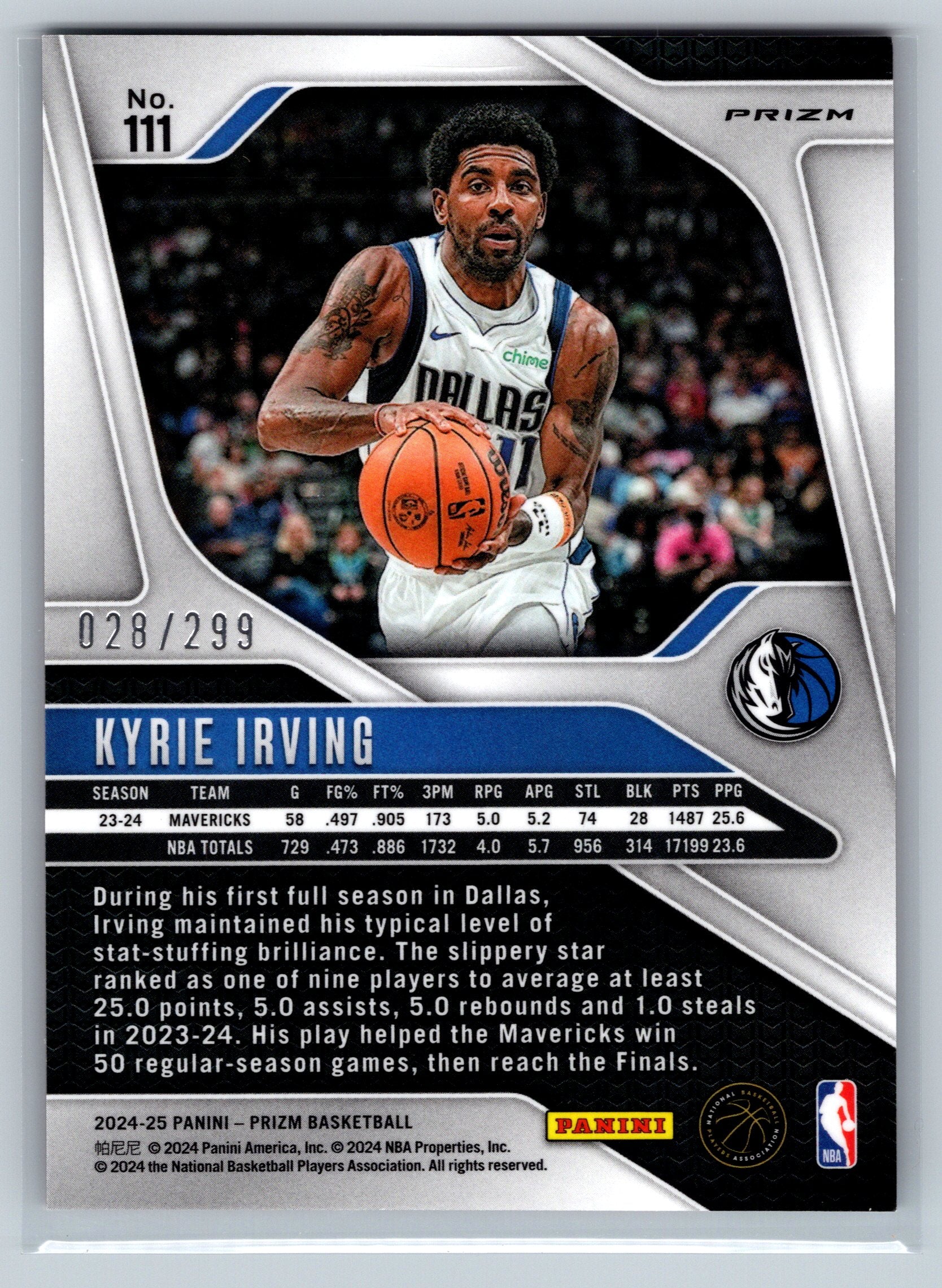 2024 Panini Prizm Kyrie Irving Red /299 #111