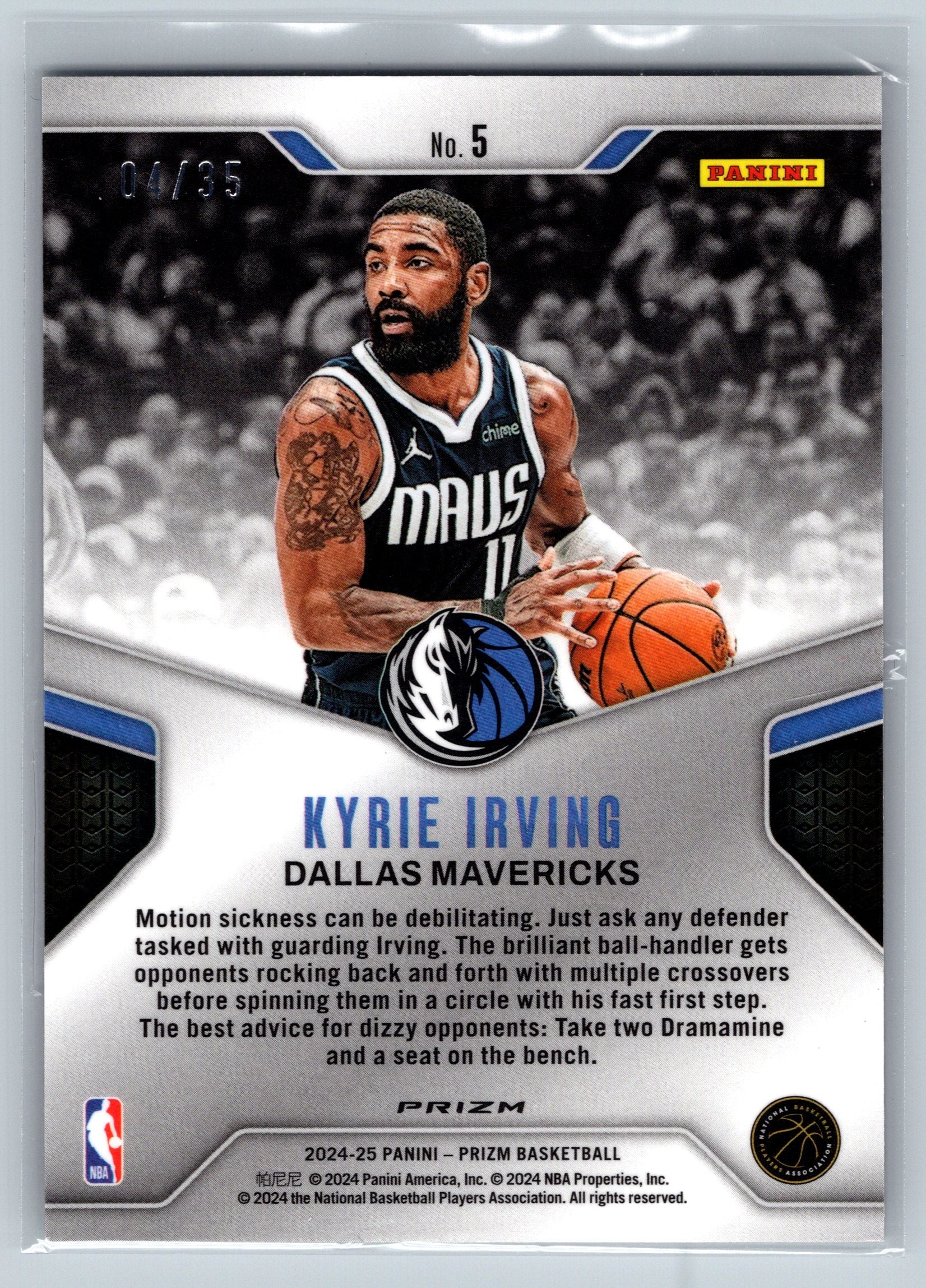 2024 Panini Prizm Kyrie Irving Purple Pulsar Dominance /35 #5