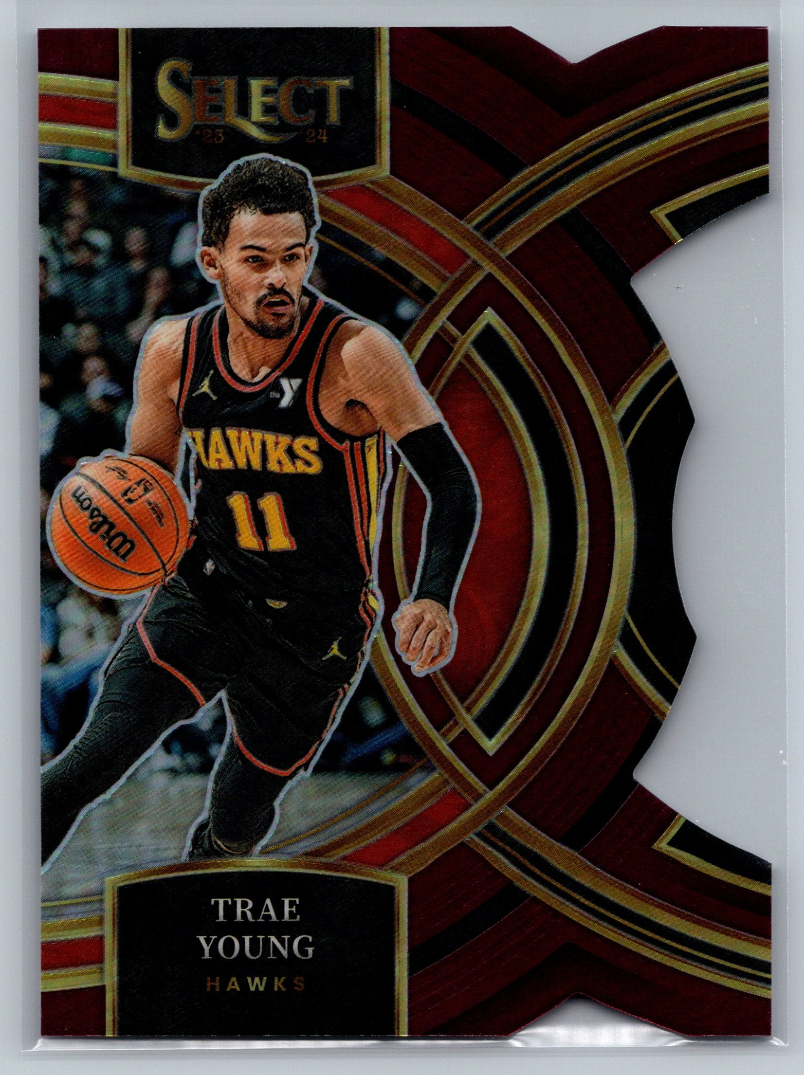 2023 Panini Select Trae Young Premier Level Maroon /175 #158