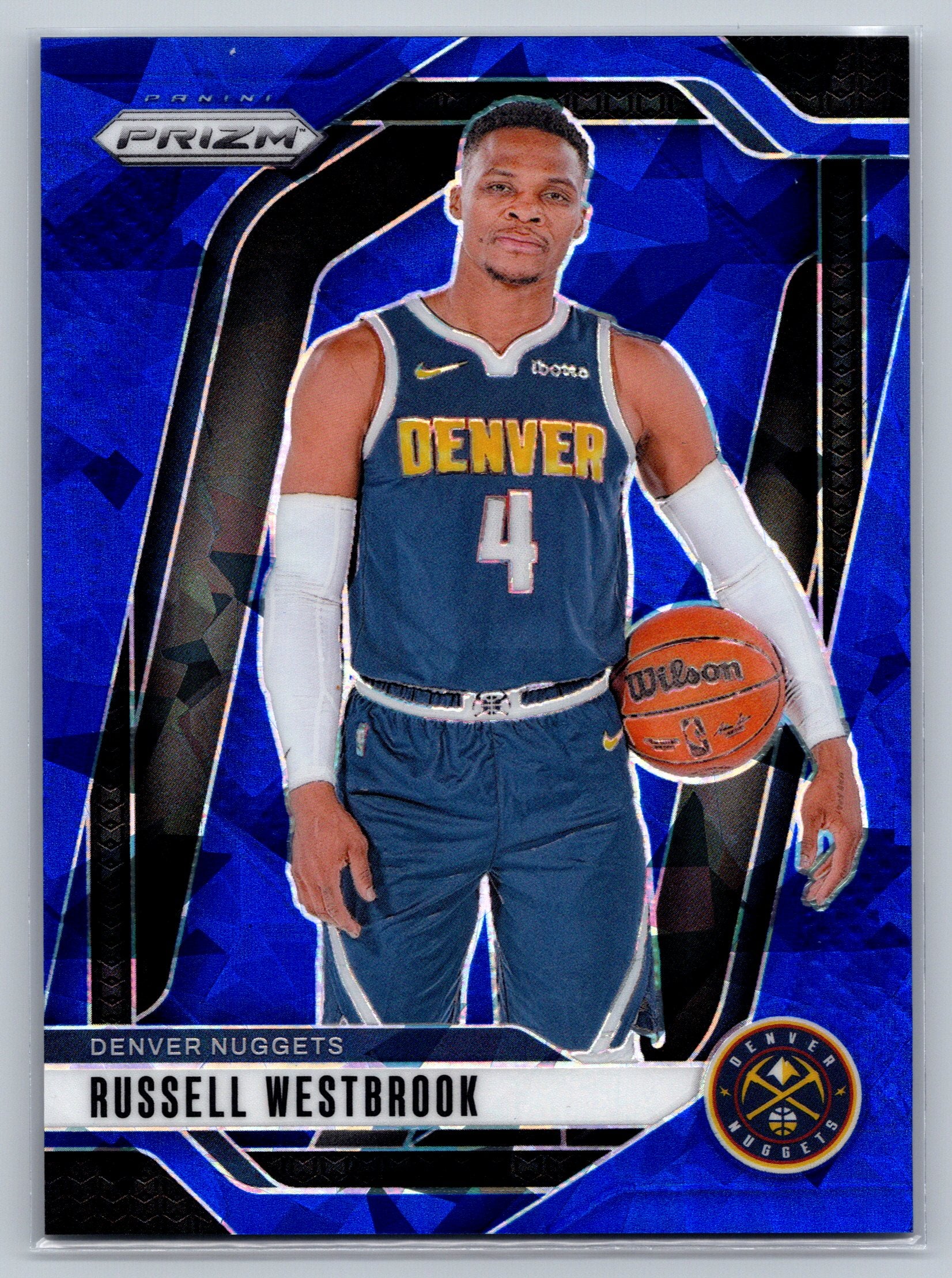 2024 Panini Prizm Russell Westbrook Blue Cracked Ice /125 #157