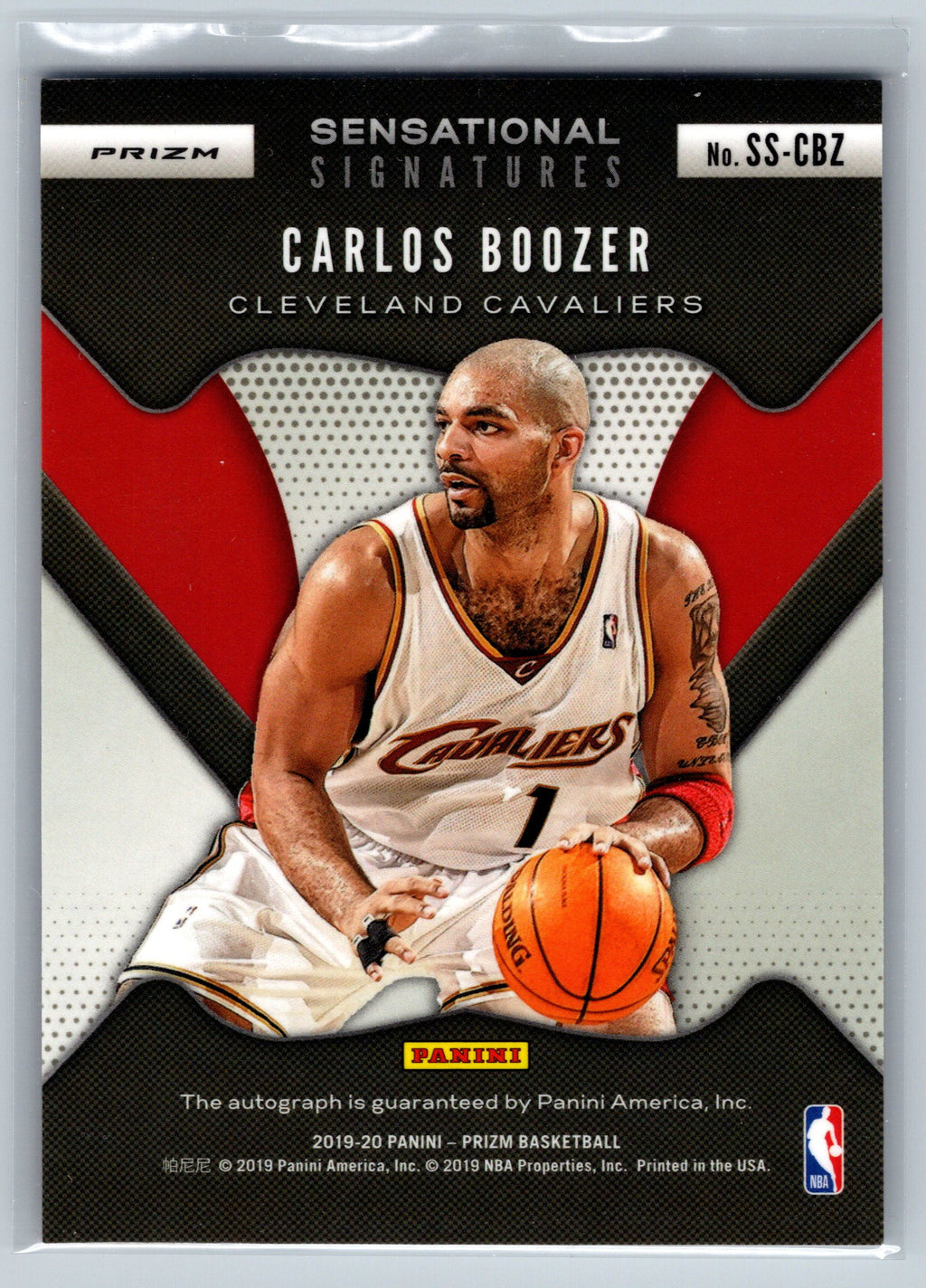 2019 Panini Prizm Carlos Boozer Blue Shimmer Sensational Signatures Autograph #SS-CBZ