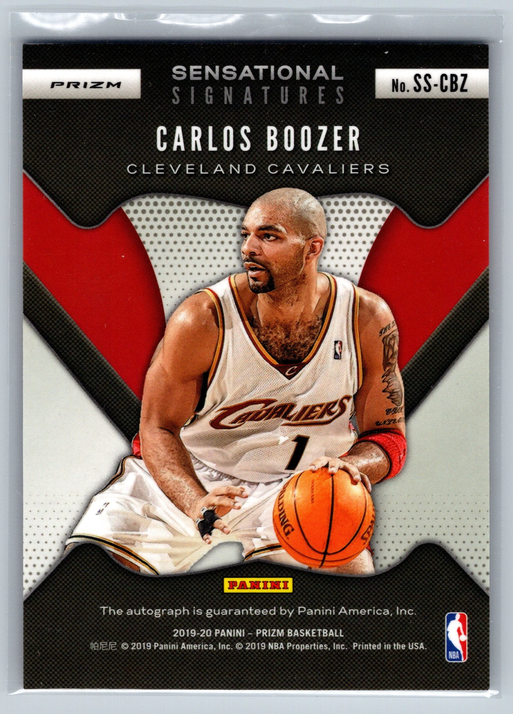 2019 Panini Prizm Carlos Boozer Blue Shimmer Sensational Signatures Autograph #SS-CBZ