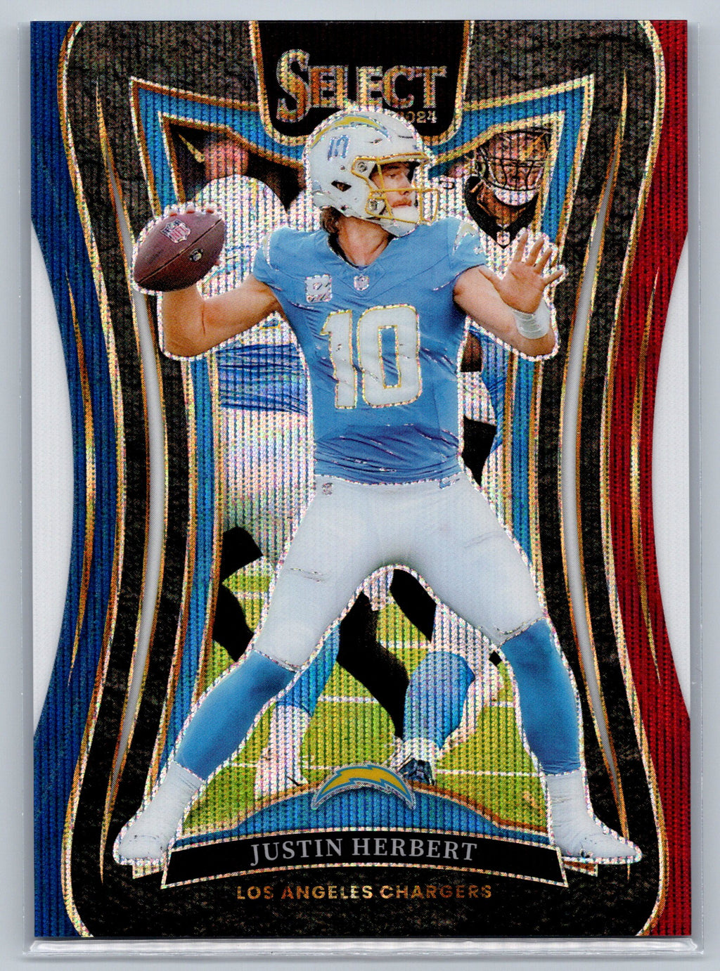 2024 Panini Select Justin Herbert Suite Level Red Blue /149 #395