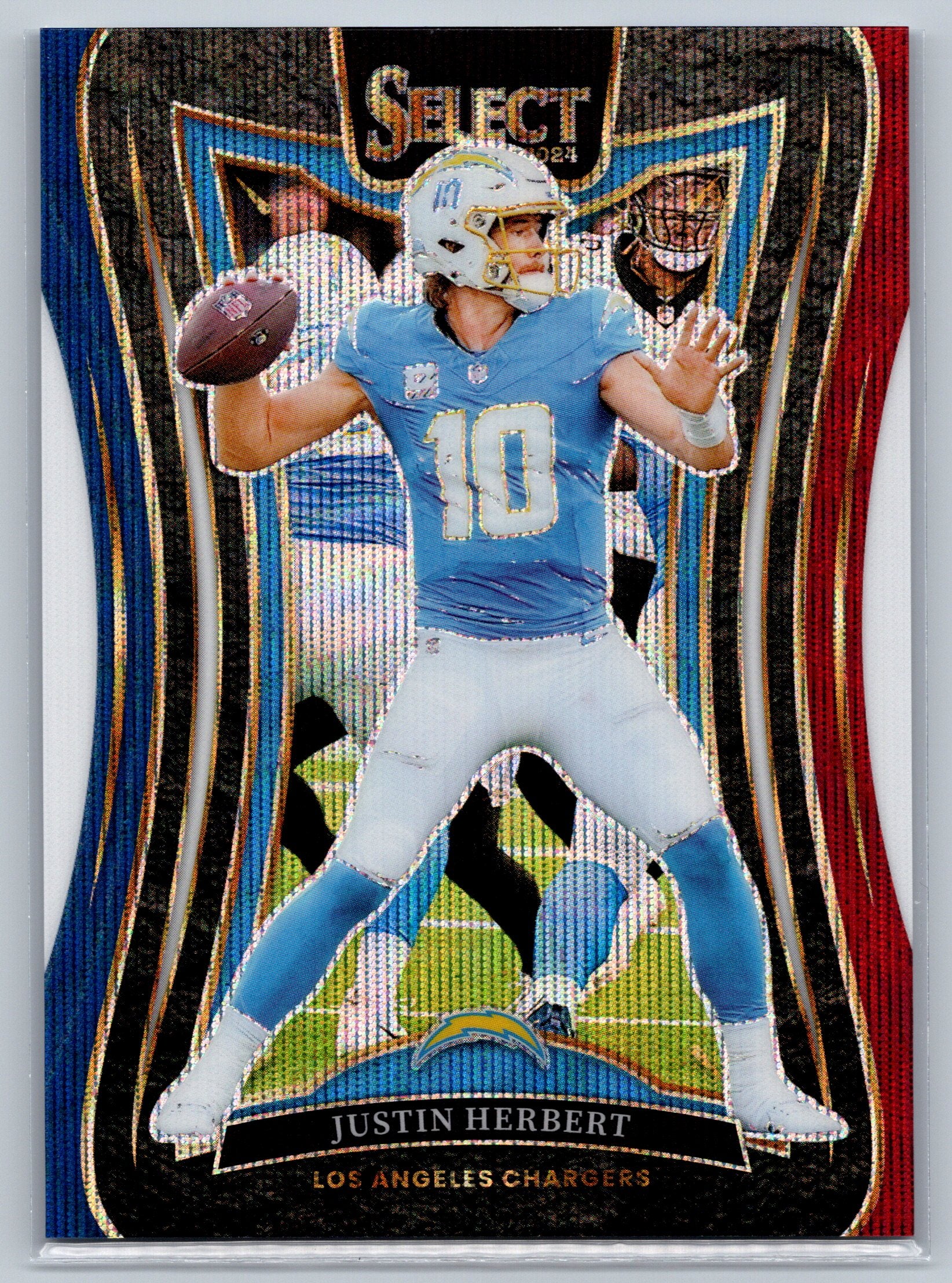 2024 Panini Select Justin Herbert Suite Level Red Blue /149 #395