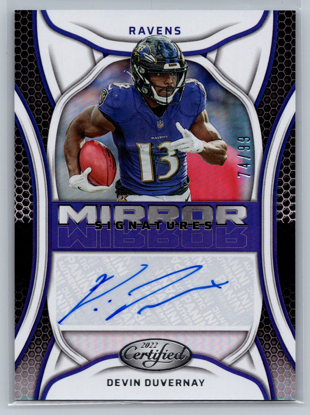 2022 Panini Certified Devin Duvernay Mirror Signatures Autograph /99 #MS-DDU
