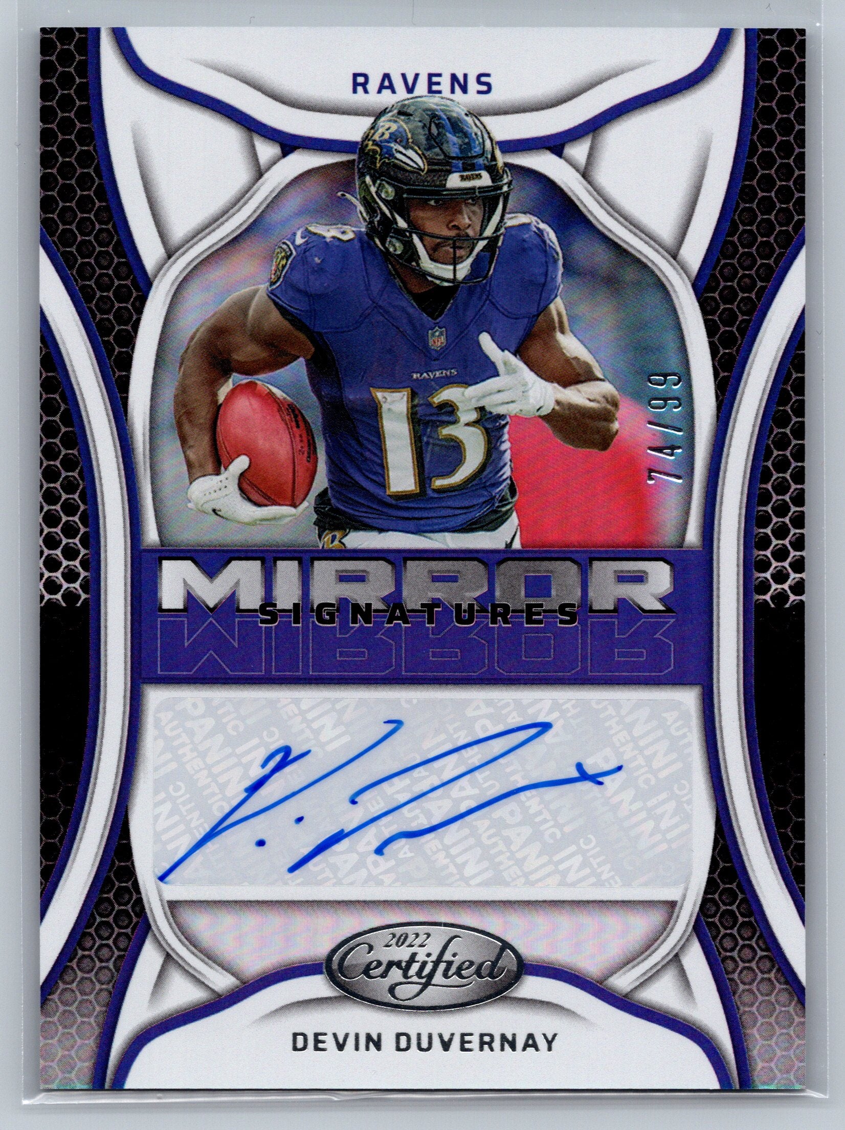2022 Panini Certified Devin Duvernay Mirror Signatures Autograph /99 #MS-DDU