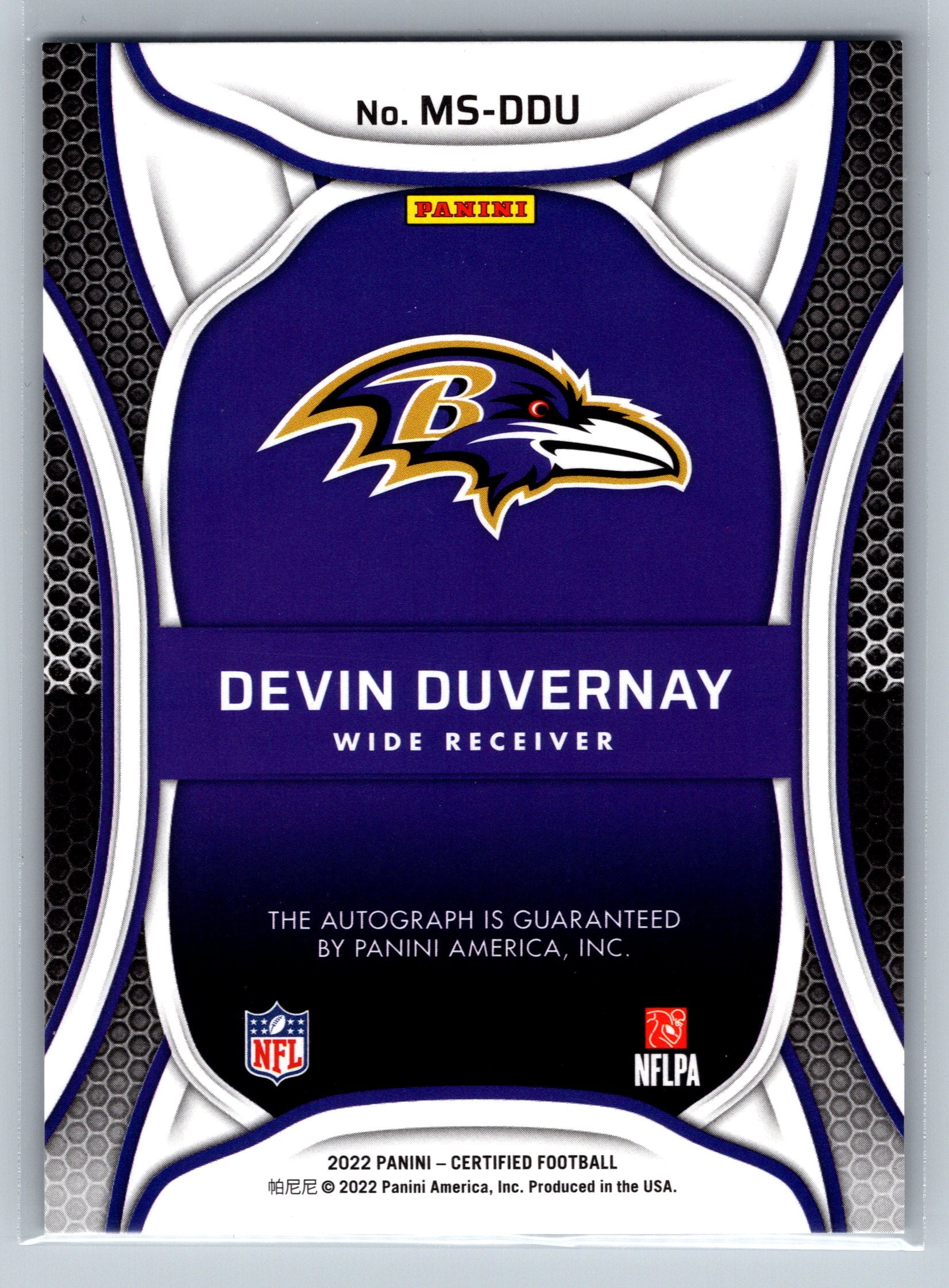 2022 Panini Certified Devin Duvernay Mirror Signatures Autograph /99 #MS-DDU