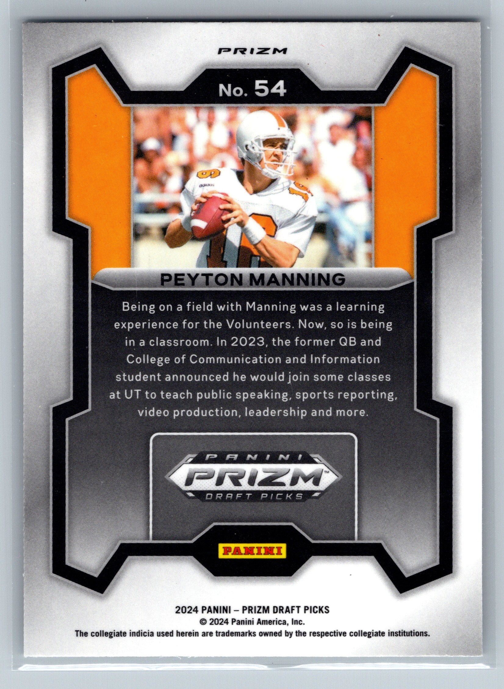 2024 Panini Draft Picks Peyton Manning Silver #54