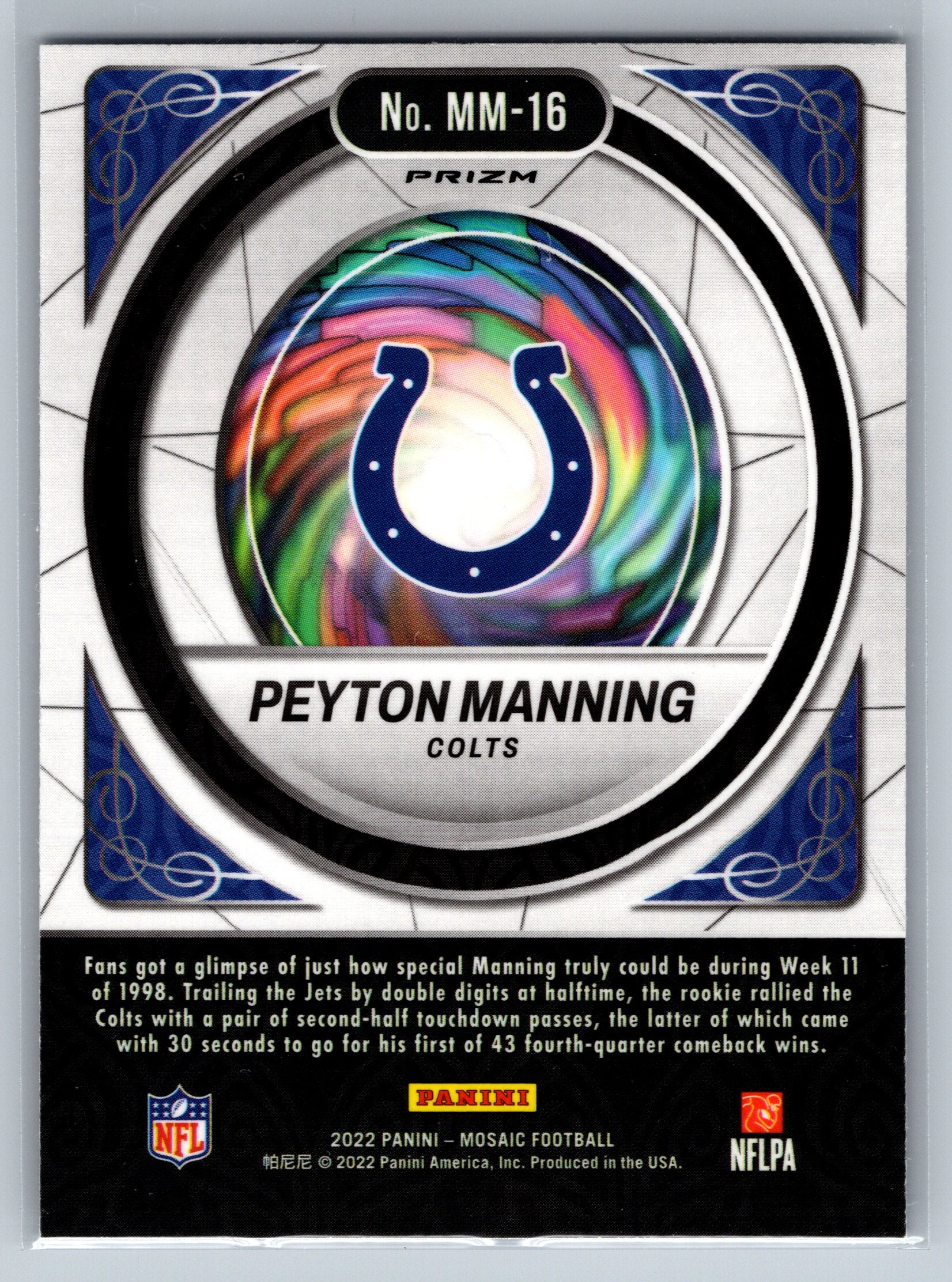 2022 Panini Mosaic Peyton Manning Men of Mastery Silver #MM-16
