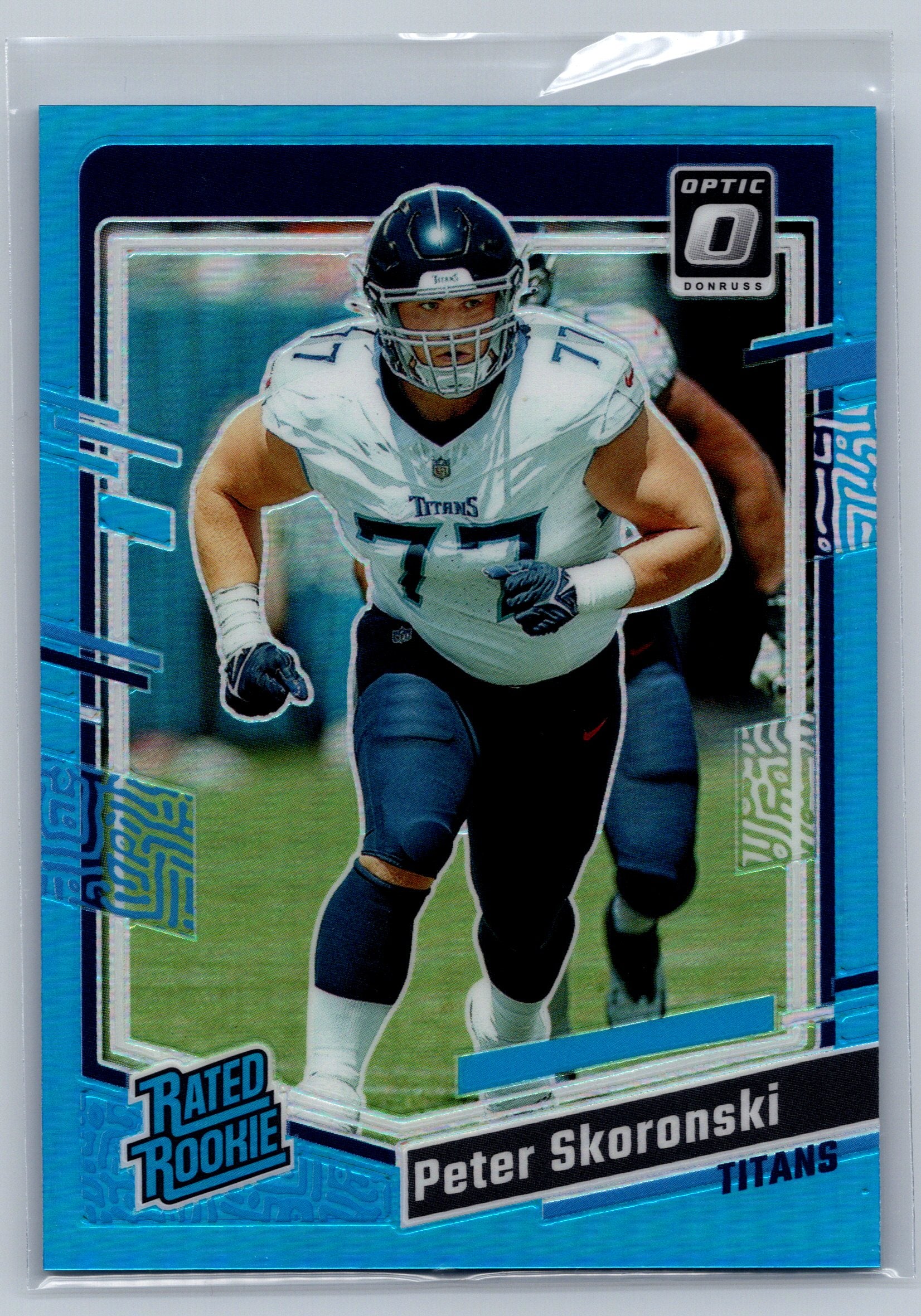 2023 Panini Optic Peter Skoronski Blue Rookie Card /299 #296