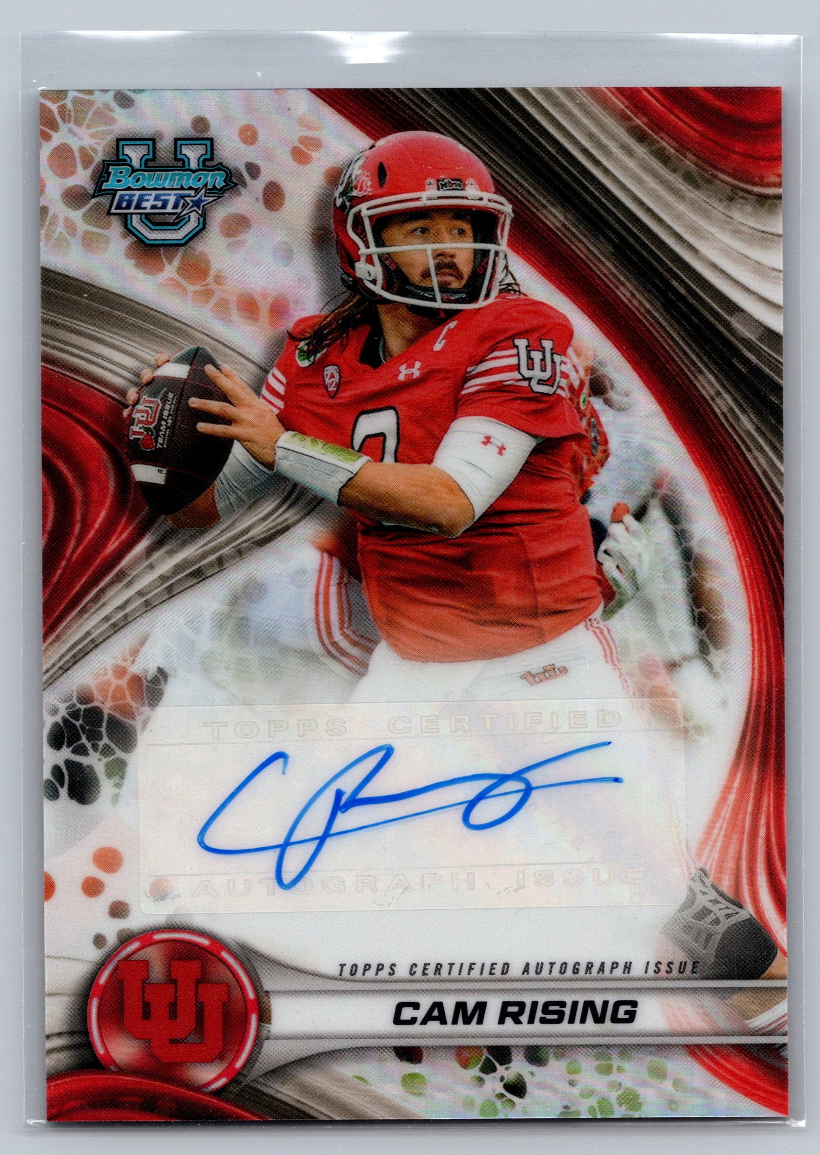 2024 Topps Bowman University Best Cam Rising Silver Autograph #BOA-CR
