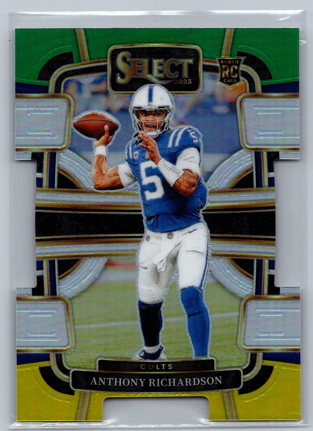 2023 Panini Select Anthony Richardson Yellow Green Concourse Level Rookie Card #43
