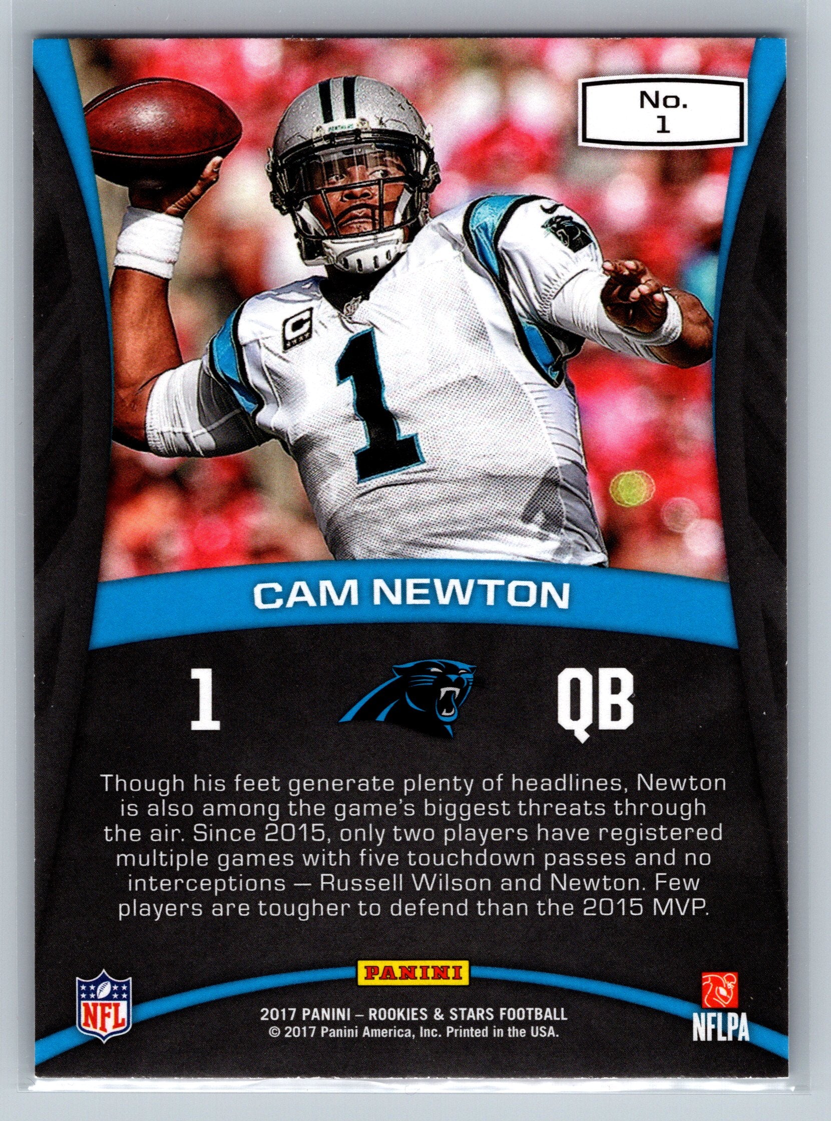 2017 Panini Rookies & Stars Cam Newton Red Foil #1