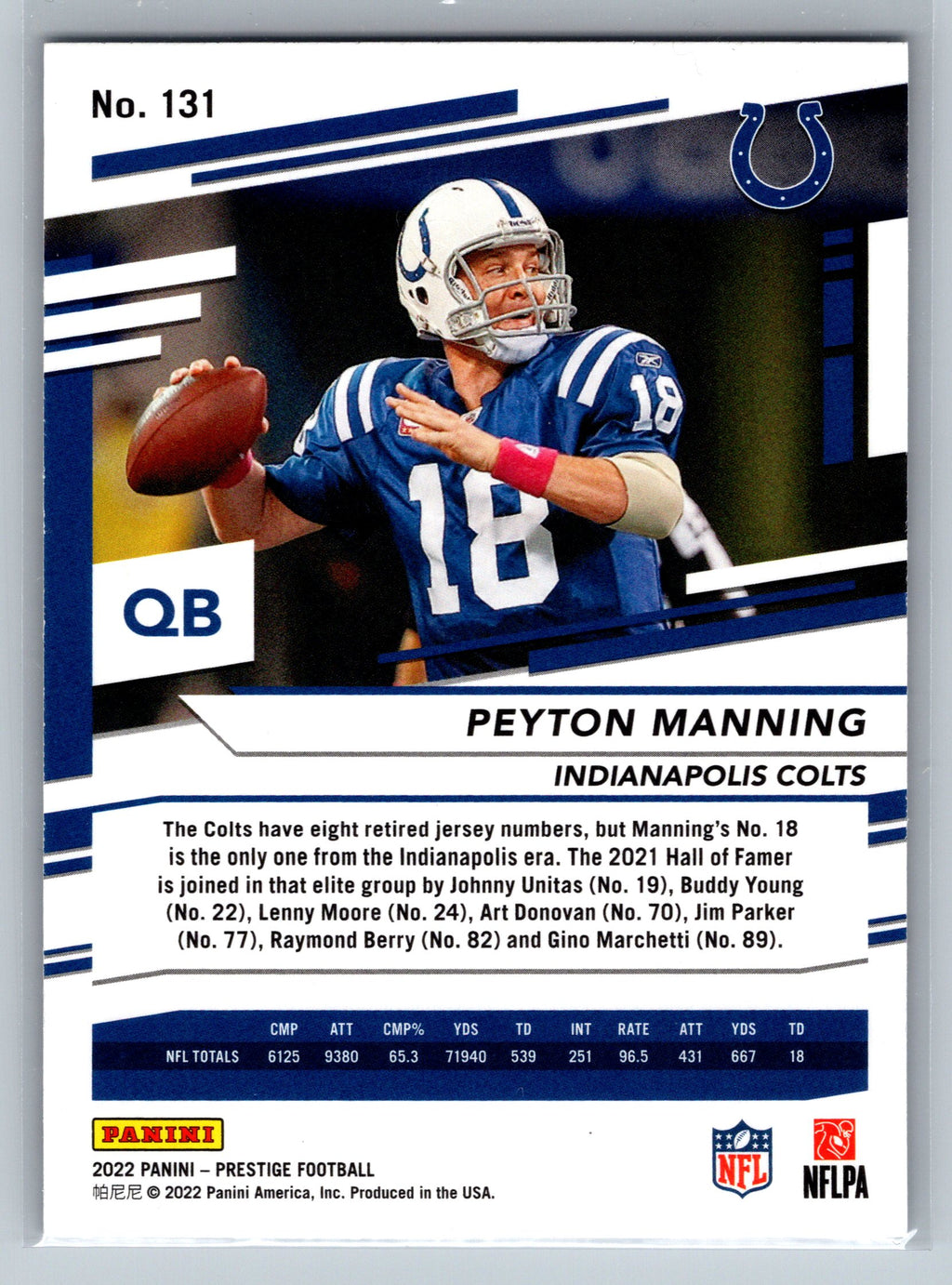 2020 Panini Prestige Peyton Manning Xtra Points #131