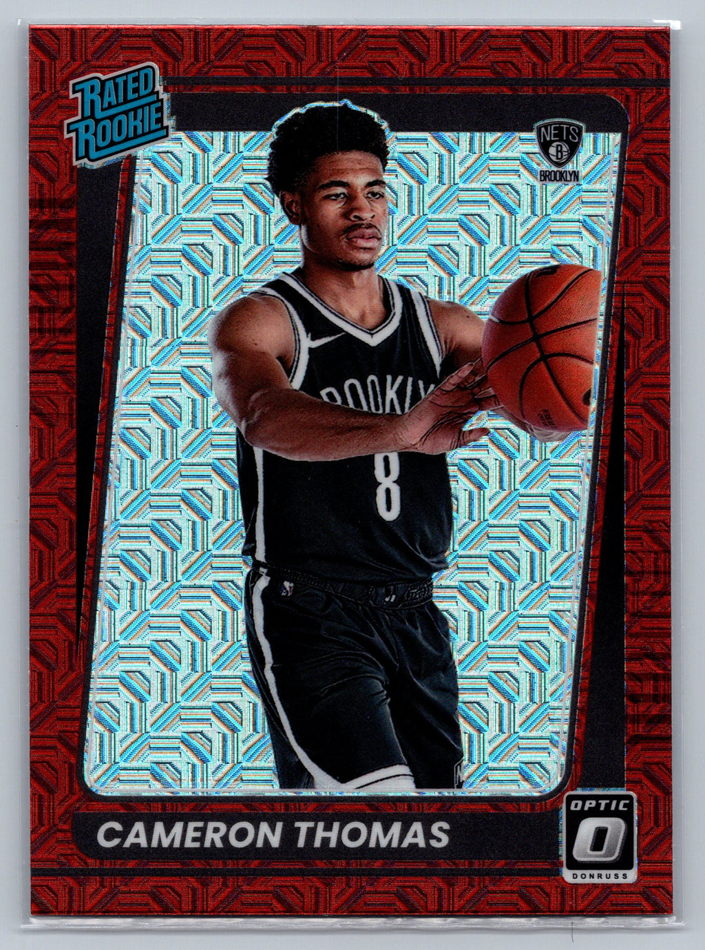 2021 Panini Optic Cameron Johnson Thomas Red Mojo Rookie Card #153