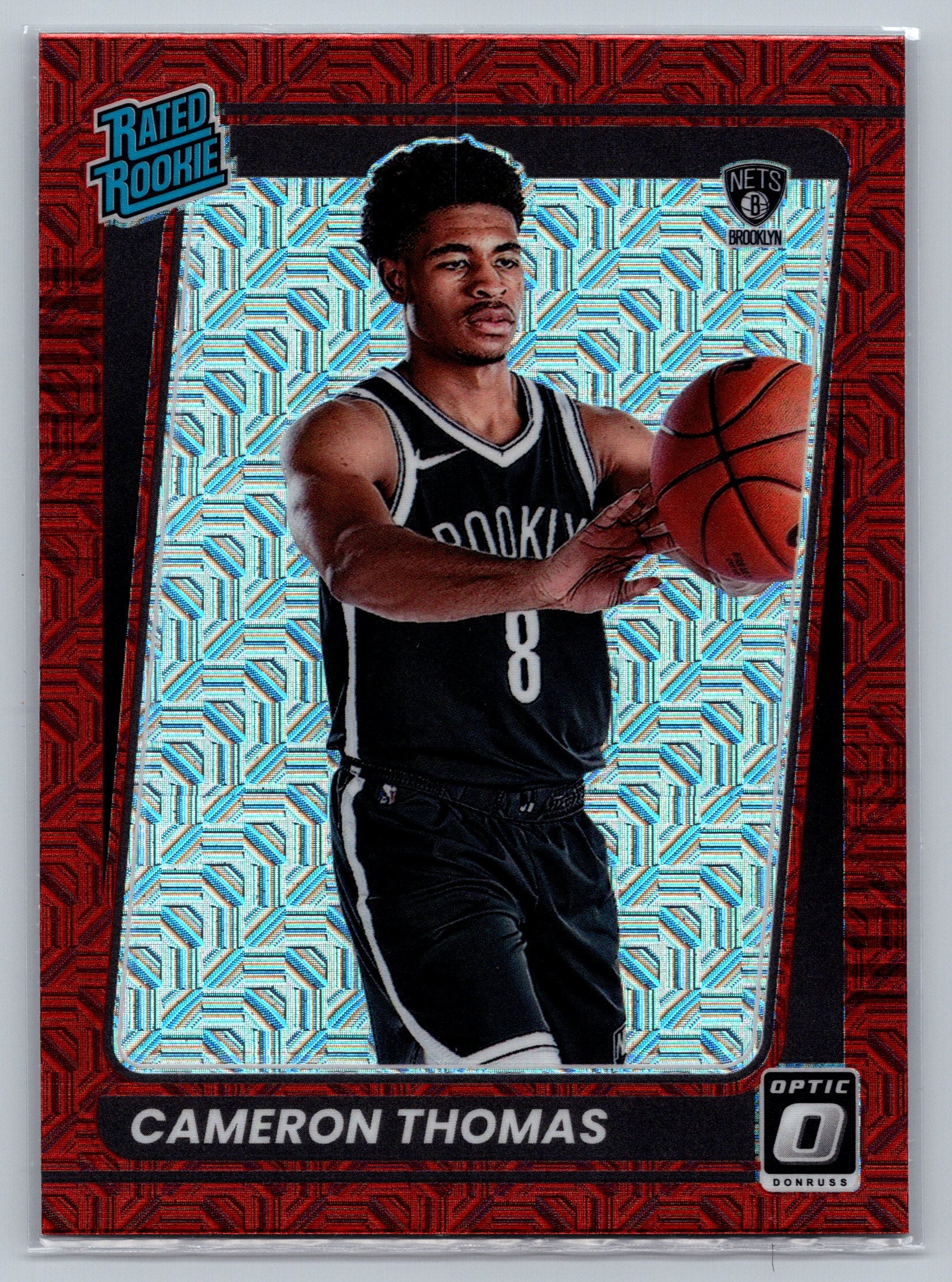 2021 Panini Optic Cameron Johnson Thomas Red Mojo Rookie Card #153