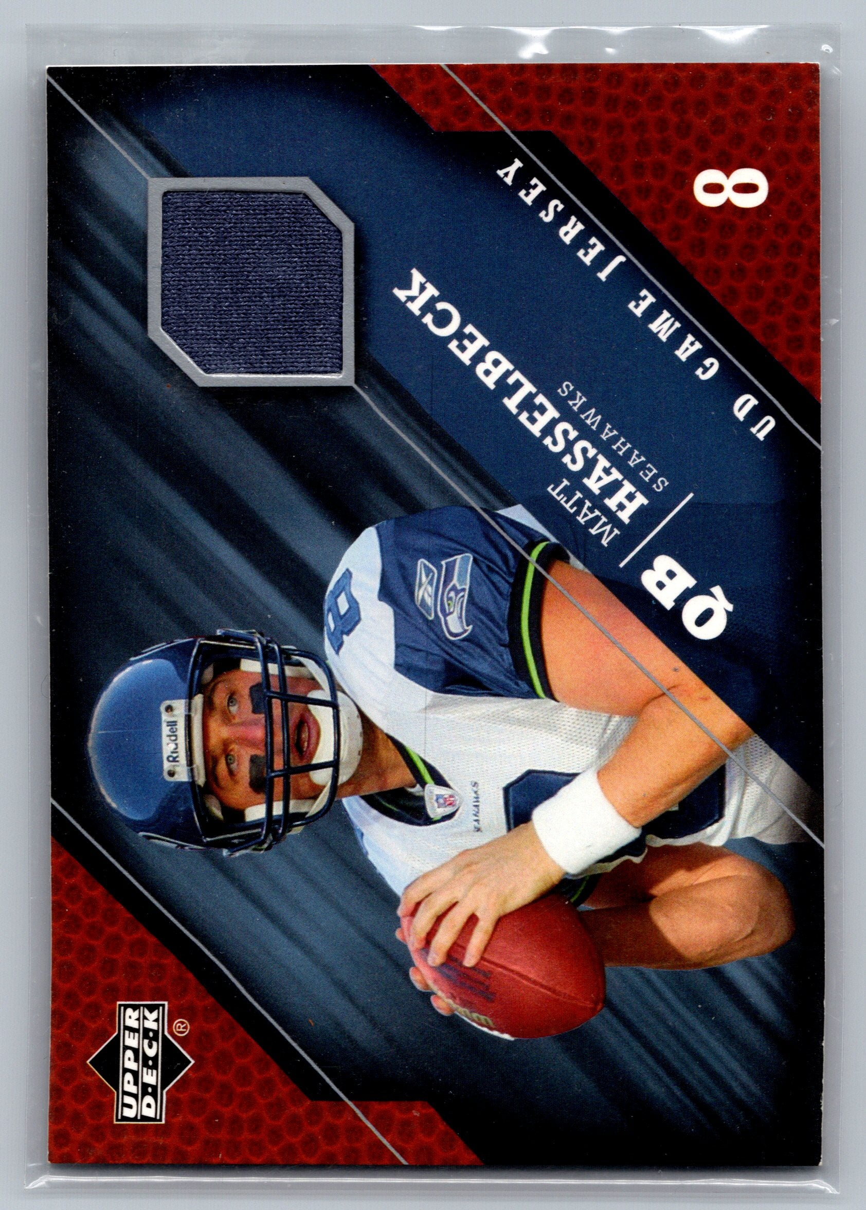 2005 Upper Deck Matt Hasslebeck Game Used Jersey Patch Card #CJ-MH